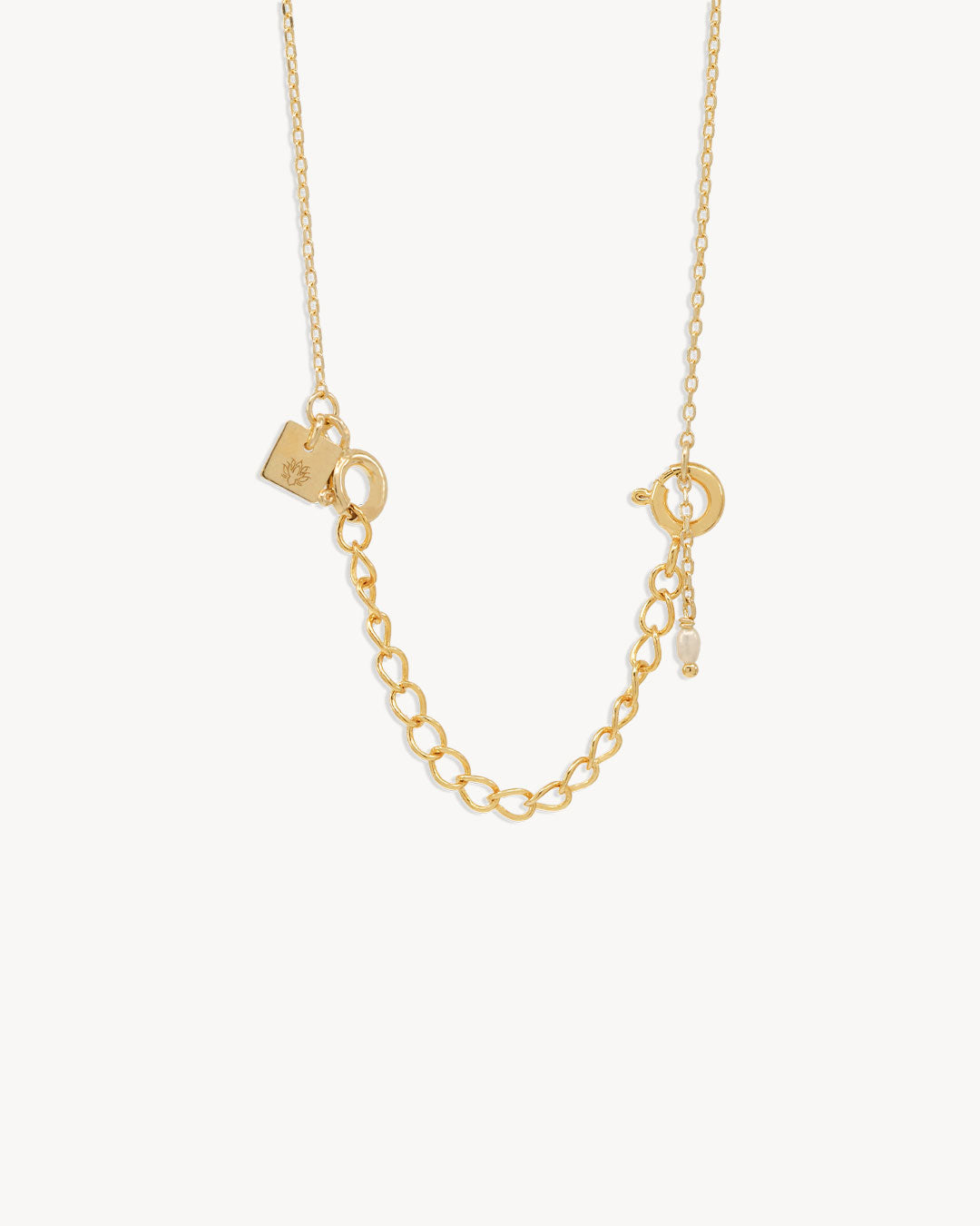 14K Solid Gold Necklace Extender Chain - Adjustable Jewelry Extender for Pendants & Lockets - Perfect for Layering Necklaces & Customizing Length