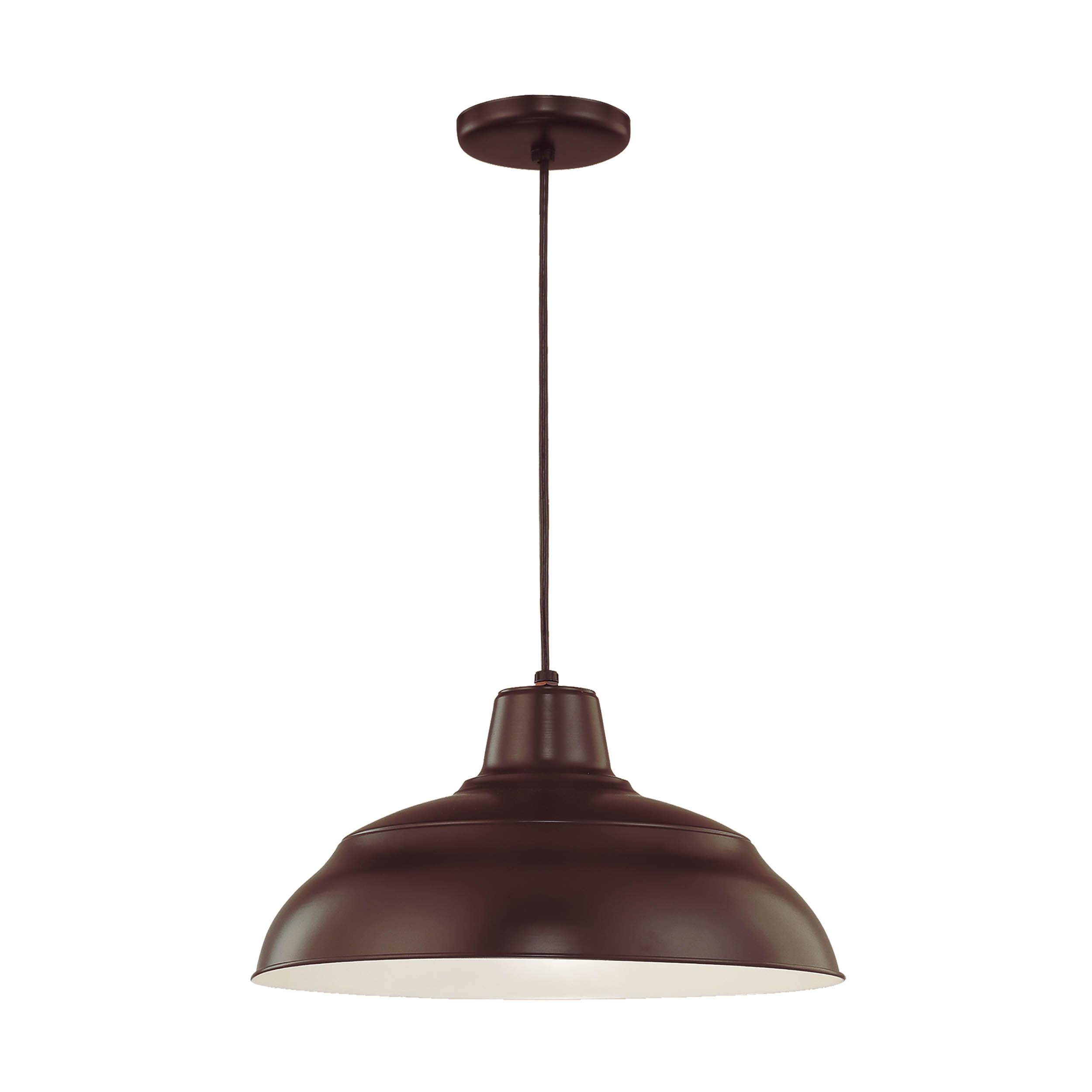 ML Lighting RWHC17-ABR Modern Bronze/Dark Single Light Pendant - Perfect for Kitchen Island, Dining Room, or Entryway Lighting