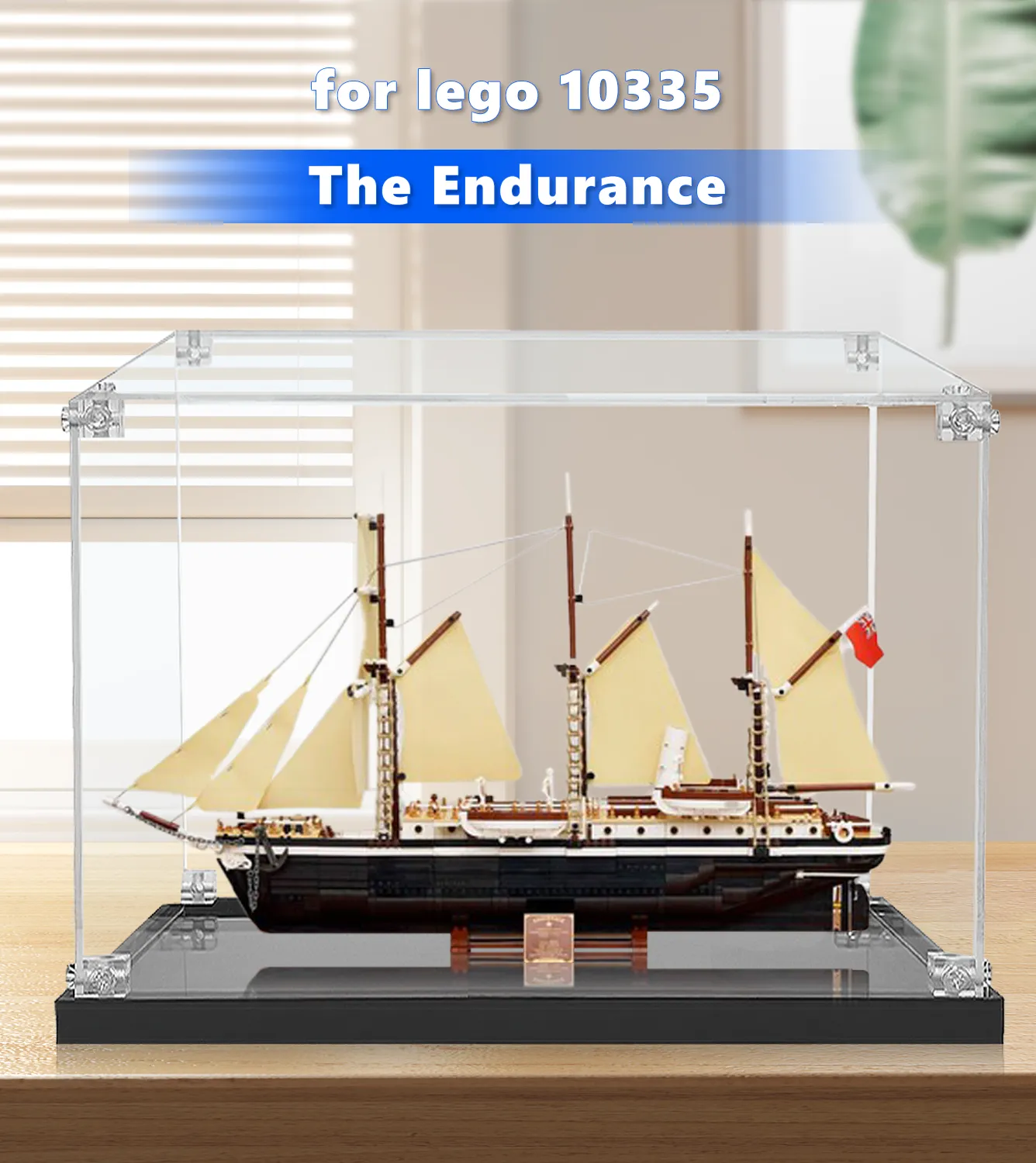 LEGO Icons The Endurance 10335 Display Case - Premium Acrylic Showcase for Ship Model Collection & Home Decor