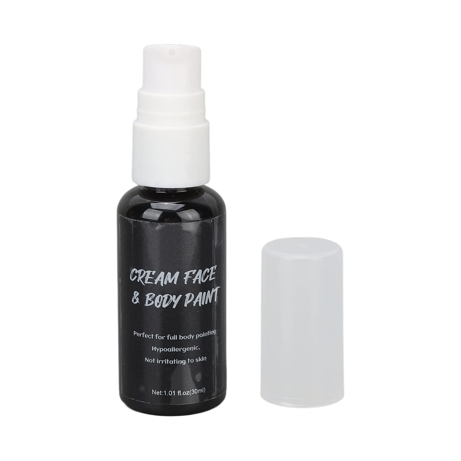 Water-Based Black Face & Body Paint Cream - Safe Halloween Makeup for Parties, Festivals, Cosplay DIY - Perfect for Costume Events, Theater Performances, and Kids Face Painting