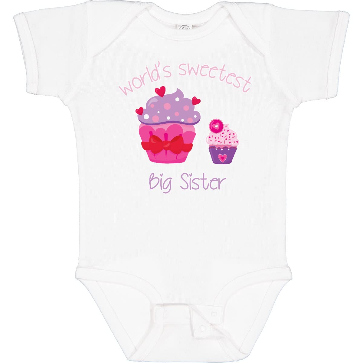 Inktastic World's Sweetest Big Sister Baby Bodysuit - Cute Sibling Outfit for Newborns & Toddlers - Perfect for Family Photos, Birth Announcements & Special Occasions