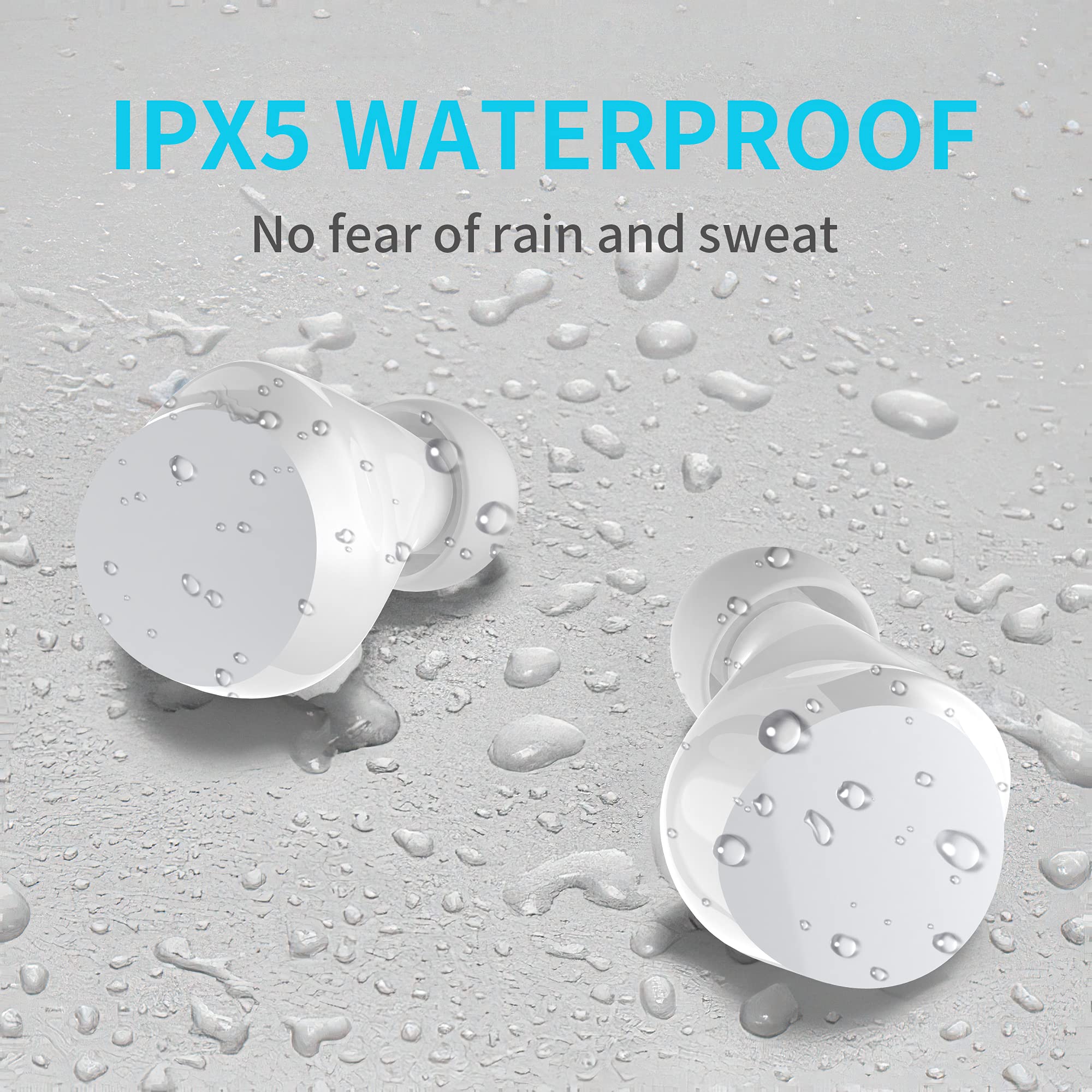 Cute Panda Wireless Earbuds with Built-in Mic for Kids & Adults - IPX5 Waterproof, Secure Fit for Small Ears - Perfect for Running, Workouts & Daily Commute