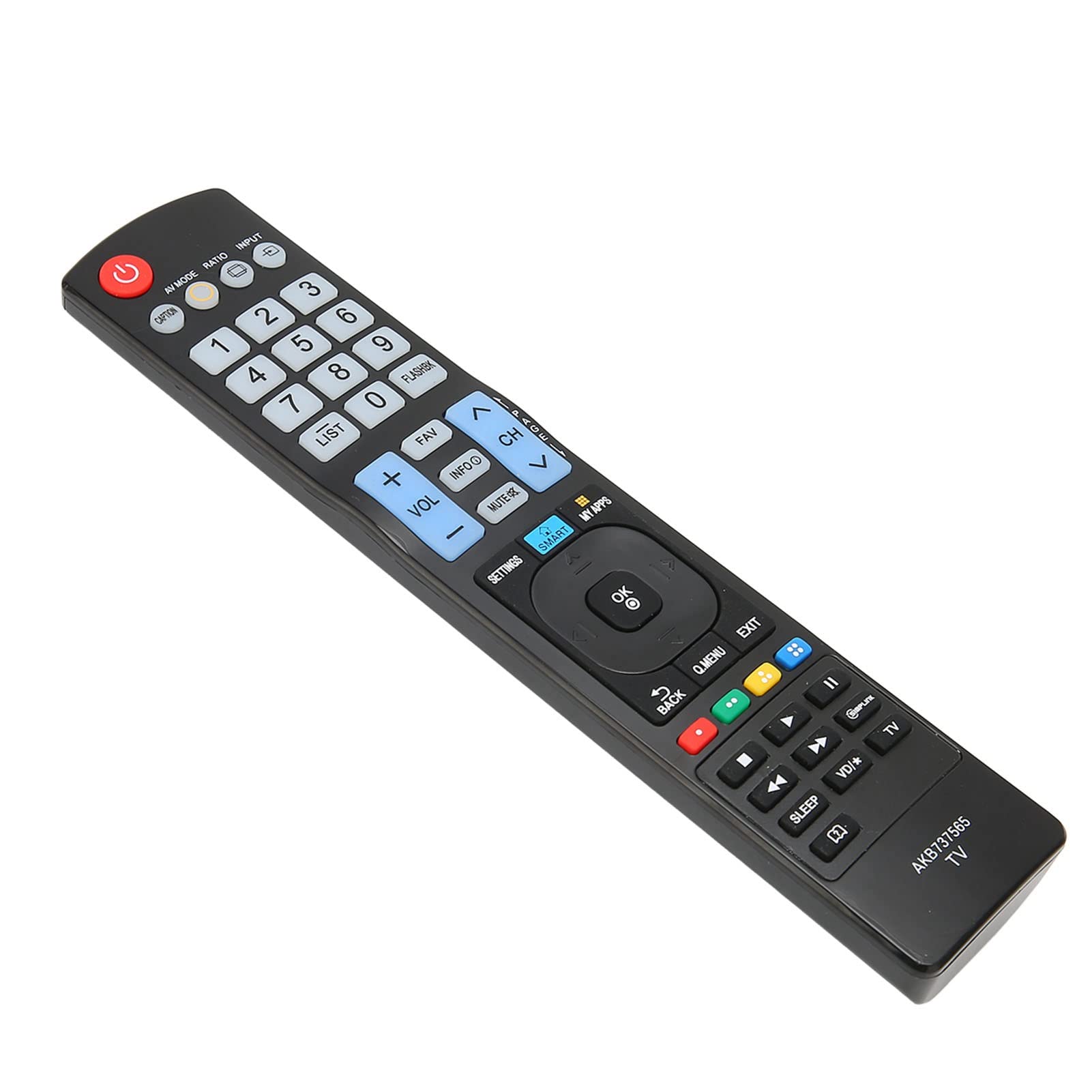 FECAMOS Universal TV Remote Control - AKB73756542, Multi-Function Black Ergonomic Design for Comfortable Grip | Perfect for Living Room, Bedroom & Home Theater Systems