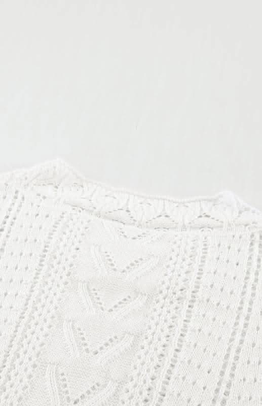 Elegant Cutout Petal Sleeve Sweater for Women - Trendy Knit Pullover for Fall & Winter - Perfect for Office, Date Night & Casual Outings