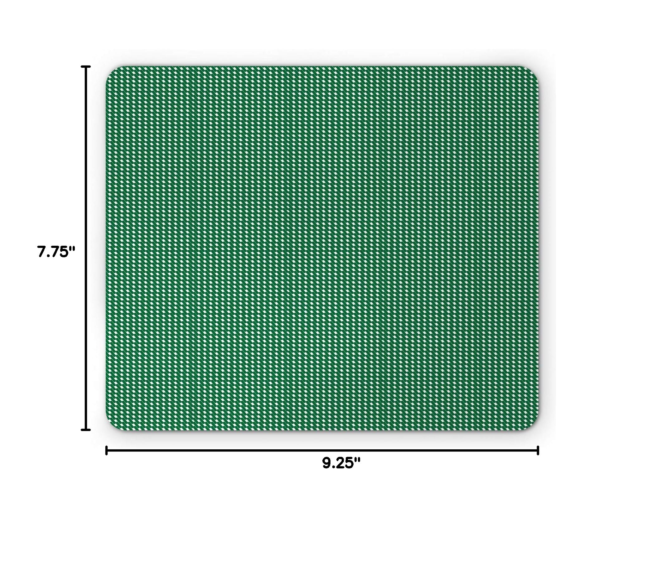 Ambesonne Lattice Mouse Pad - Non-Slip Rubber Gaming Mousepad with Diagonal Line Pattern in Forest Green & White | Standard Size Computer Desk Accessory for Office, Home & Gaming Setup