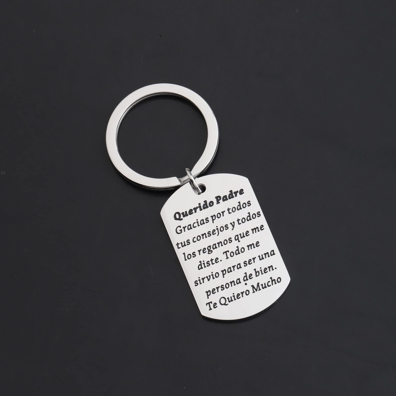 Spanish Gifts for Dad - Querido Padre Keychain | Engraved Father's Day Gift for Spanish-Speaking Dads | Perfect for Birthday, Father's Day & Special Occasions