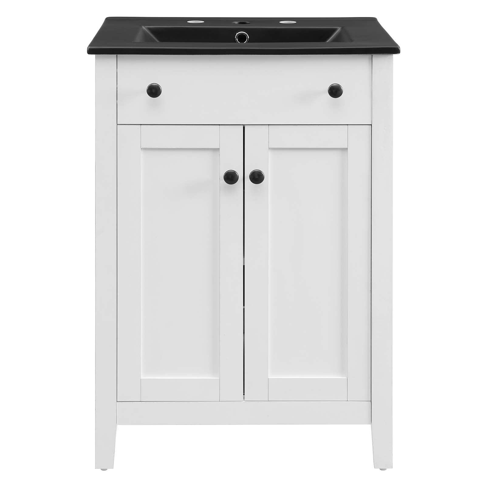 Nantucket 24-Inch Bathroom Vanity with Sink - Modern Farmhouse Style for Small Bathrooms | Perfect for Powder Rooms, Guest Baths & Coastal Homes