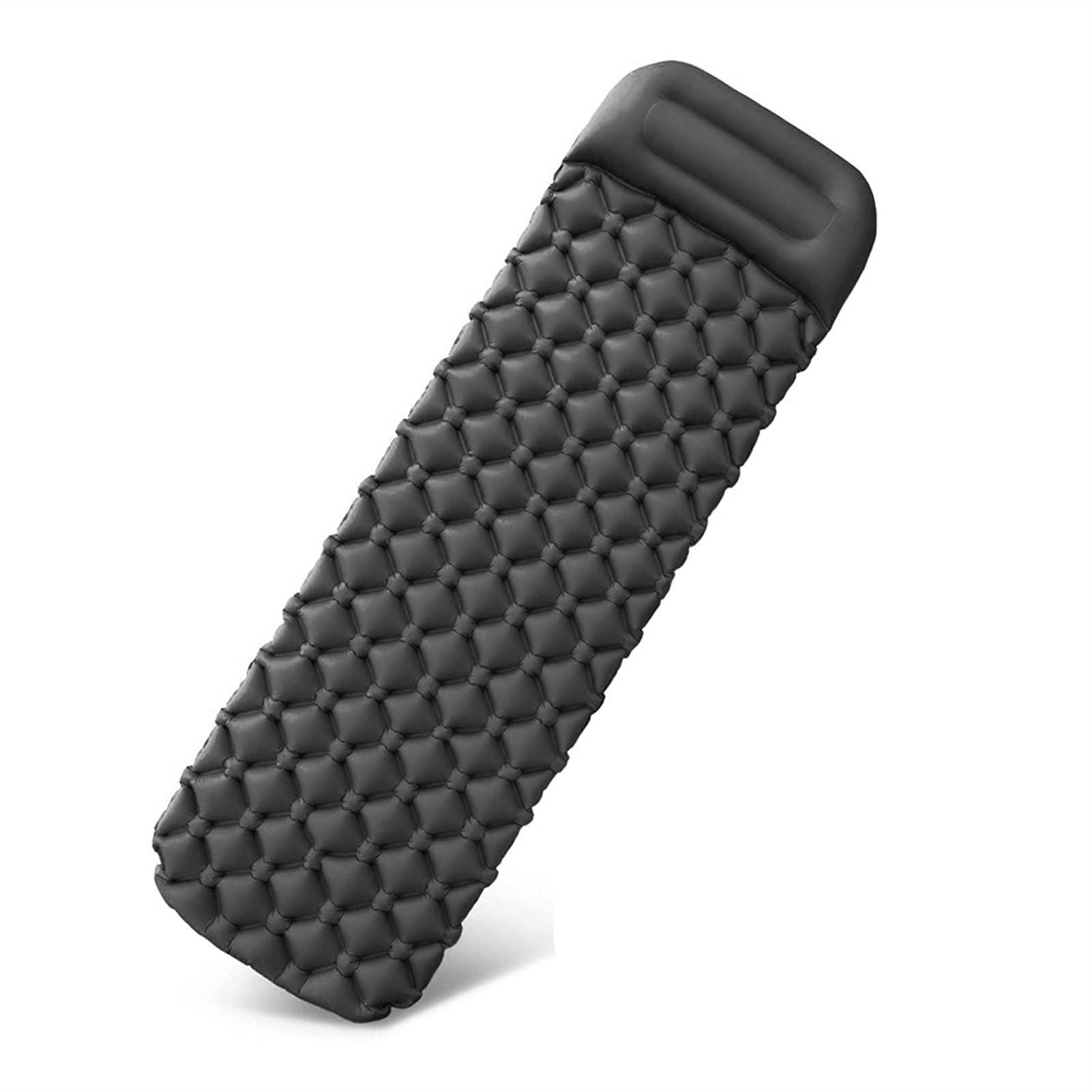 Inflatable Camping Mattress - Portable Sleeping Pad for Outdoor Adventures, Moistureproof Air Mattress with Pillow for Hiking, Backpacking, Beach & Travel (Grey) - Perfect for Camping, Picnics & Guest Beds