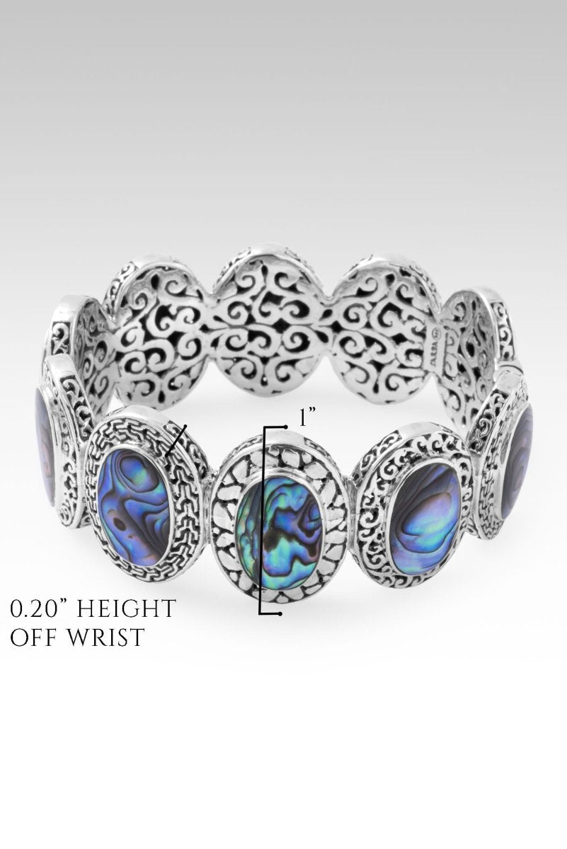 Kind Heart Bangle™ in Abalone Shell - Elegant Handmade Jewelry for Women | Perfect for Weddings, Anniversaries & Special Occasions