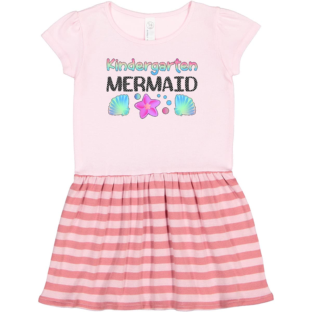 Inktastic Toddler Mermaid Watercolor Print Dress - Cute Kindergarten Outfit for Girls, Playdates & Beach Trips