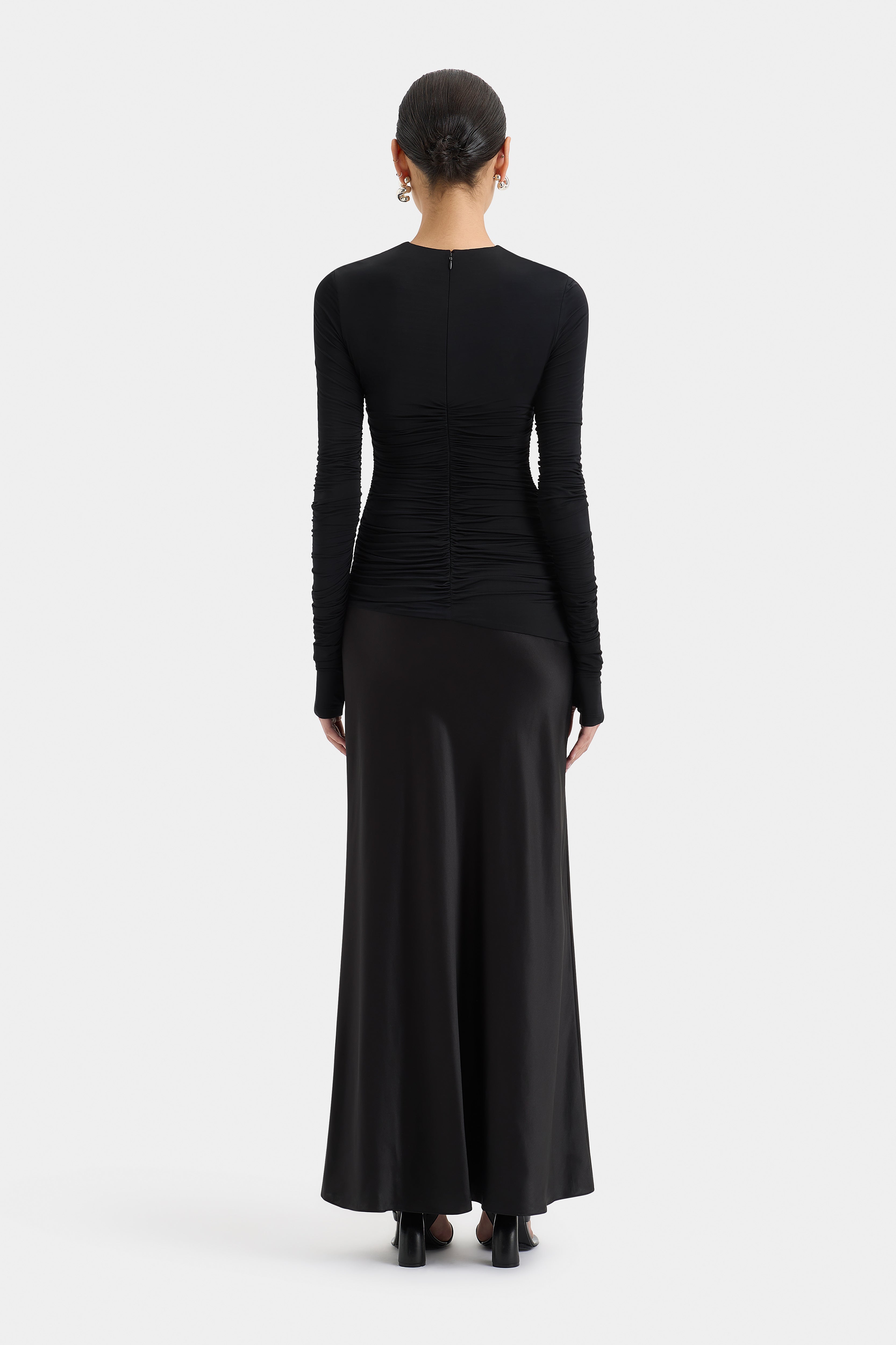 Alessia Elegant Draped Evening Gown for Women - Formal Dresses for Prom, Wedding, and Special Occasions