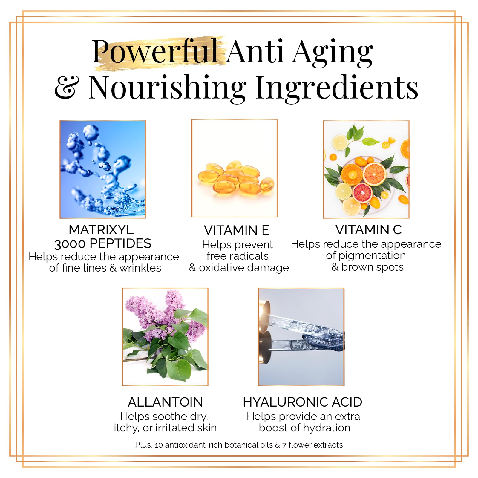 SkinInfusion Anti-Aging Collagen Serum with Hyaluronic Acid & Vitamin C - Hydrating Facial Oil for Dark Spots, Dullness & Dry Skin - Matrixyl 3000 Moisturizing Serum - 150ml | Daily Skincare Routine & Night Treatment for Glowing Complexion