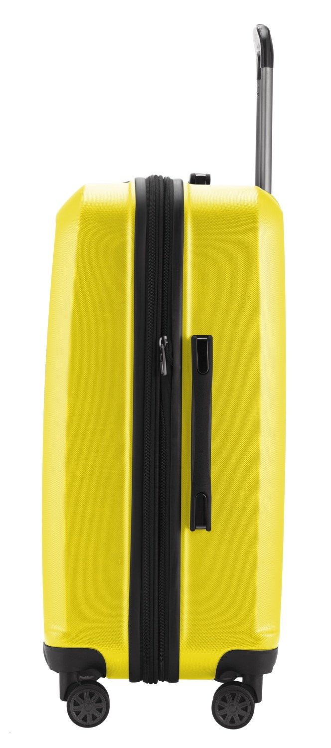 Premium Unisex Adult 3-Piece Luggage Set with Yellow Matte Finish - Perfect for Travel, Business Trips & Vacation Packing