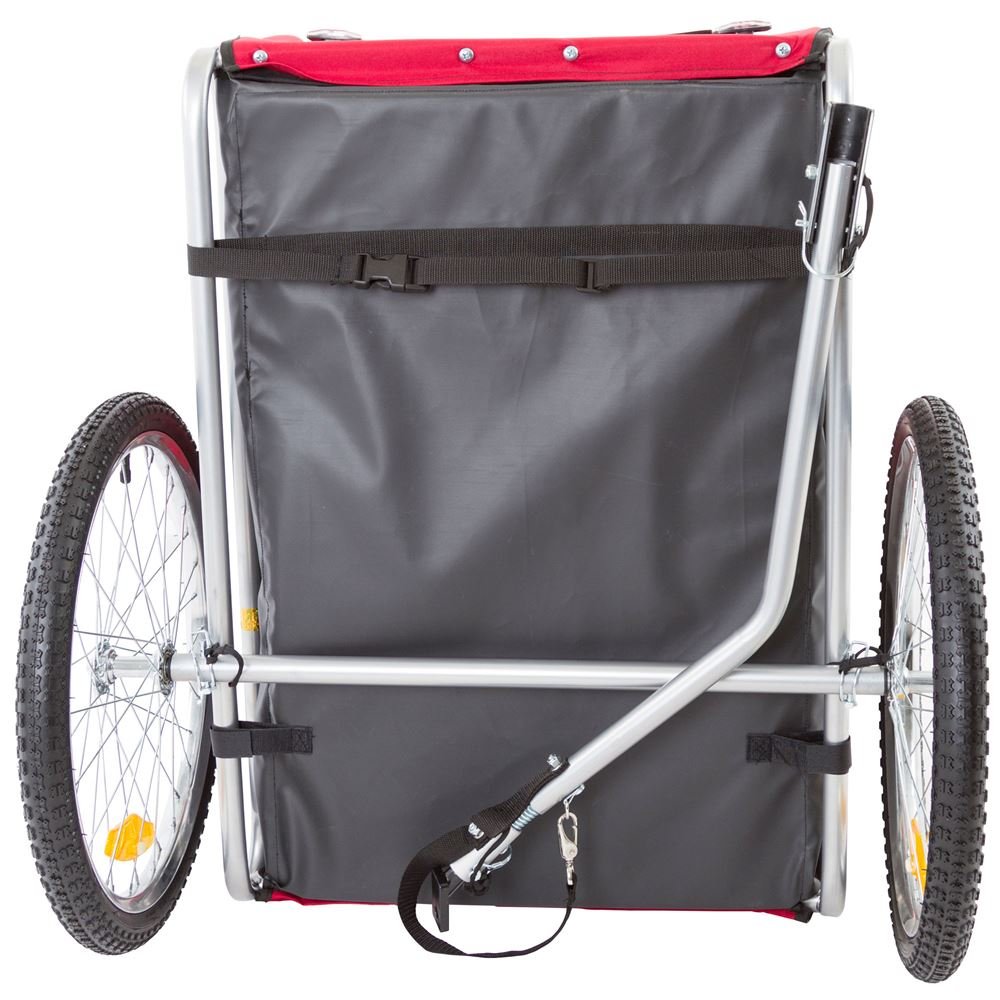 Lucky Dog Red Pet Bicycle Trailer - Pull-Behind Dog Carrier for Small to Medium Dogs - Perfect for Cycling, Jogging & Outdoor Adventures with Your Pet