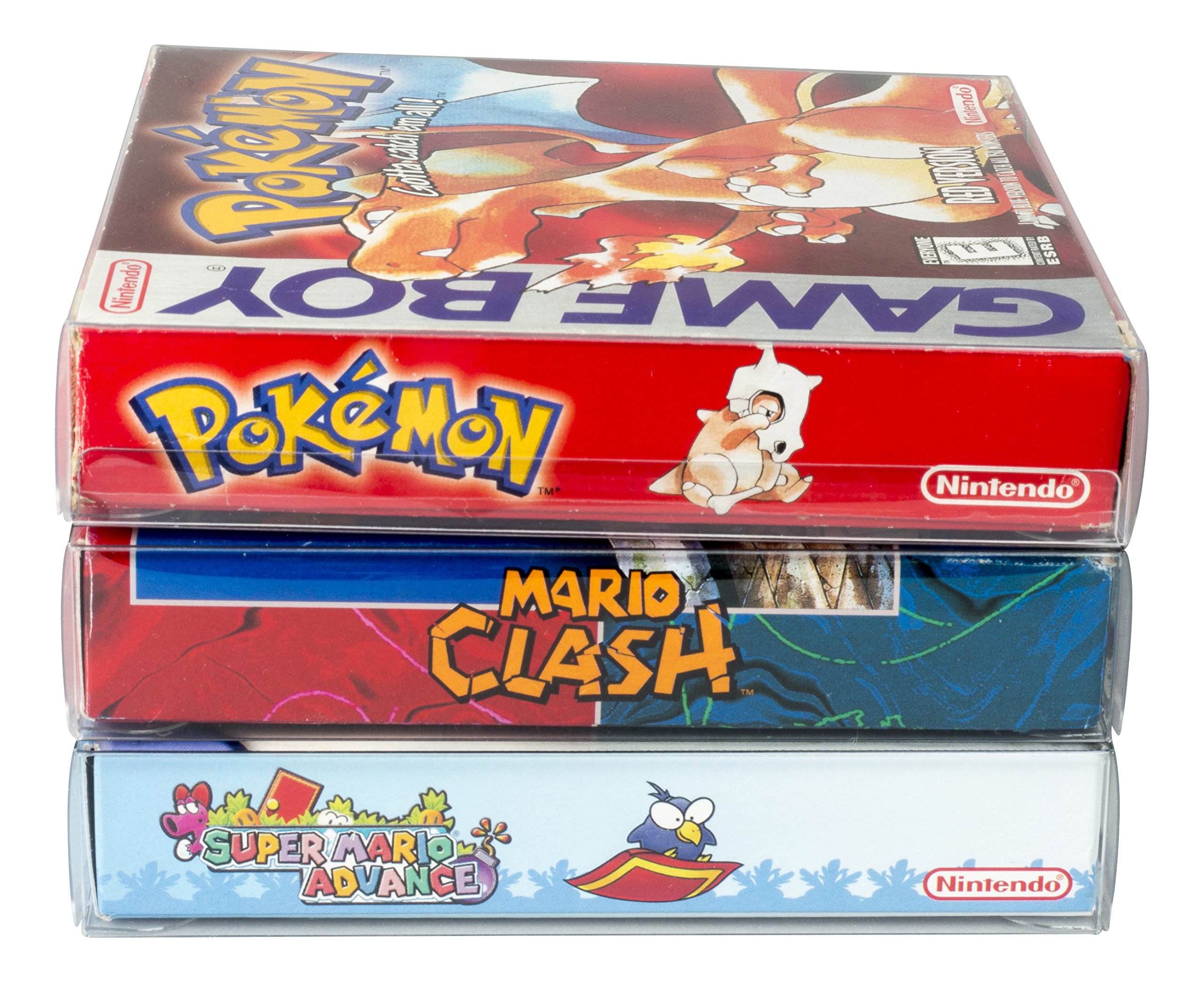 EVORETRO Clear PET Game Boy & Game Boy Advance Protective Cases - 0.40mm Thick Acid-Free Video Game Box Protectors (25-Pack) | Perfect for Collectors, Storage & Display of Retro Nintendo Cartridges