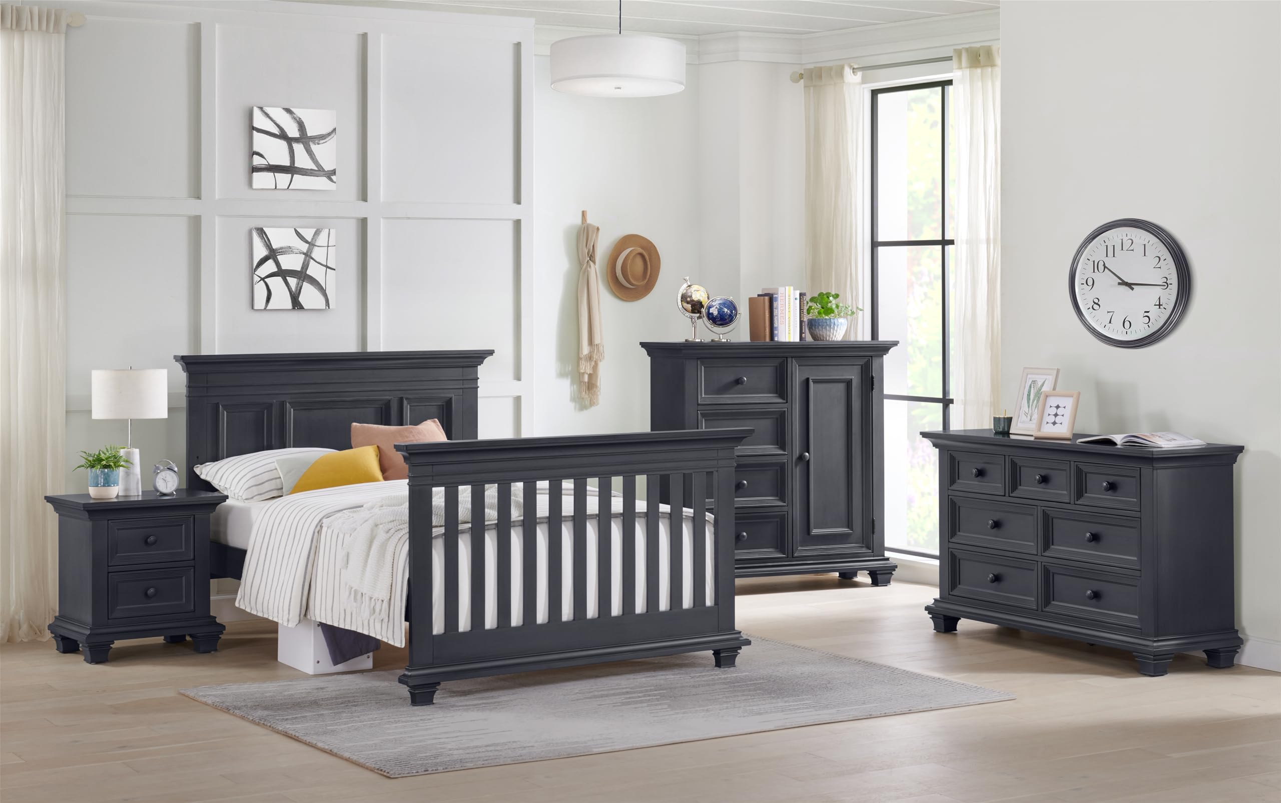 Oxford Baby Weston 7-Drawer Dresser in Midnight Slate - Nursery Storage Solution for Baby Clothes, Blankets & Essentials