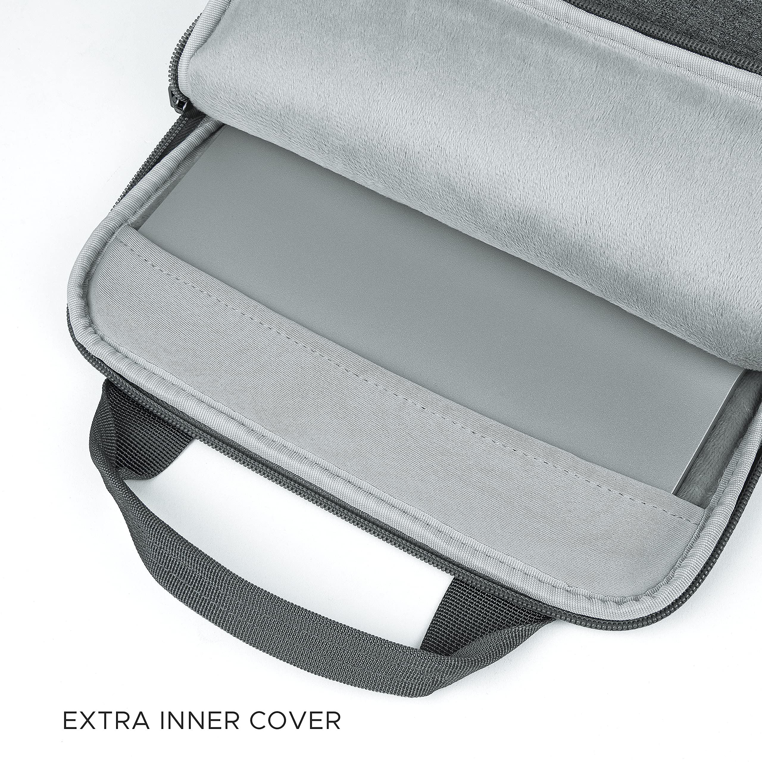 Premium 13-13.3 Inch Laptop Sleeve for MacBook Pro & Air | Shockproof Protective Case with Handle & Accessory Pocket | Perfect for Business Travel, Office & College | Grey