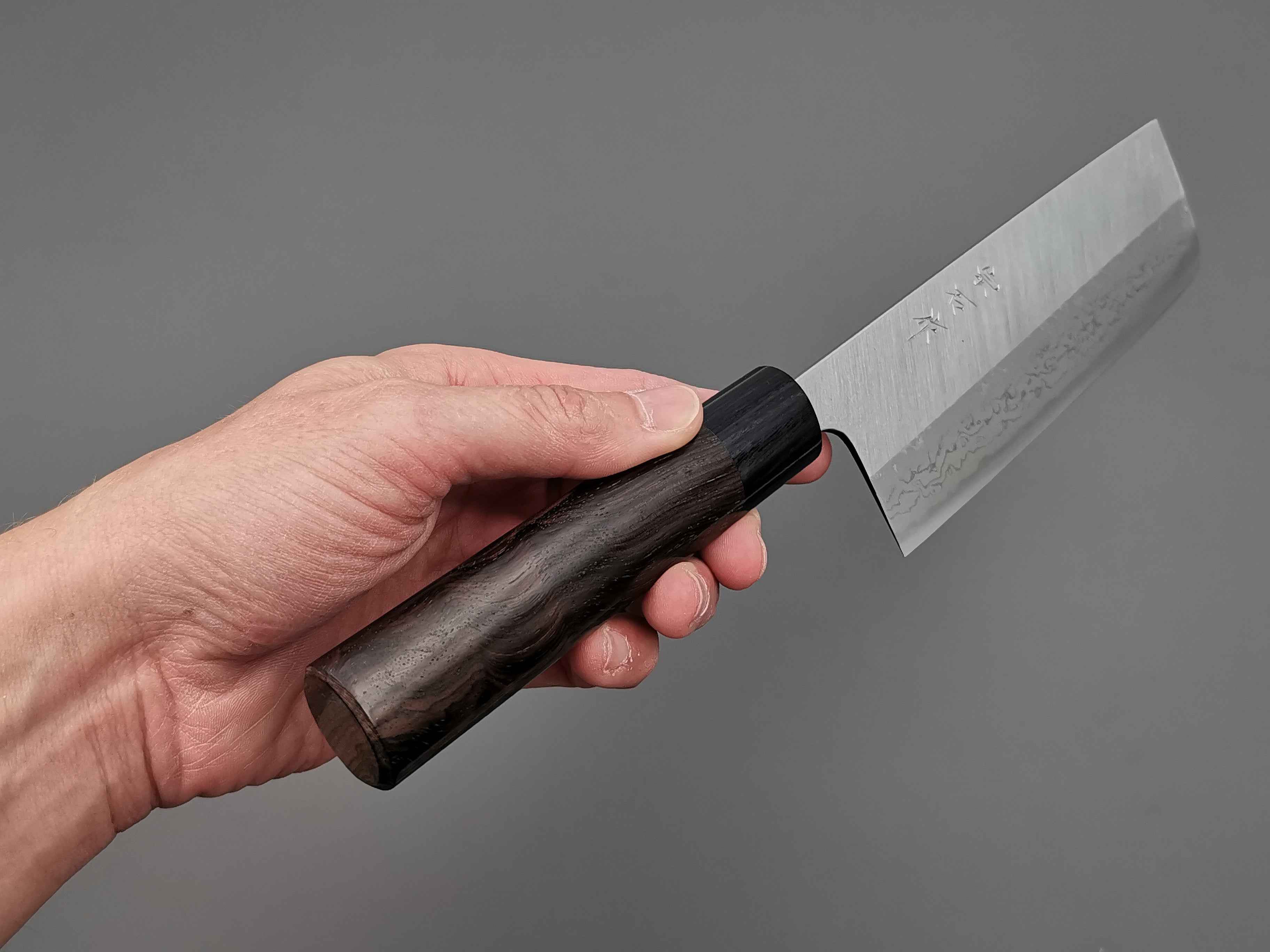Premium Muneishi Aogami Stainless Clad Damascus Nakiri Knife - Japanese Vegetable Knife for Professional Chefs & Home Cooking - Perfect for Slicing, Dicing & Chopping Vegetables
