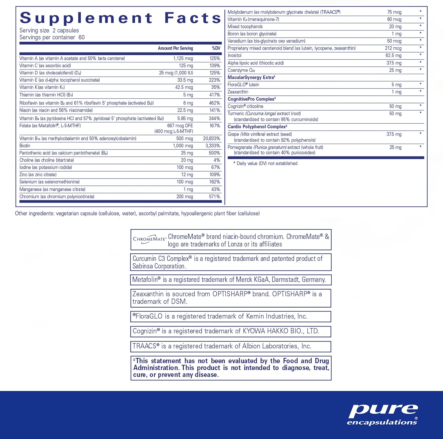 Pure Encapsulations Longevity Nutrients Supplement - Anti-Aging Vitamins for Cellular Health & Wellness - Supports Healthy Aging for Men and Women