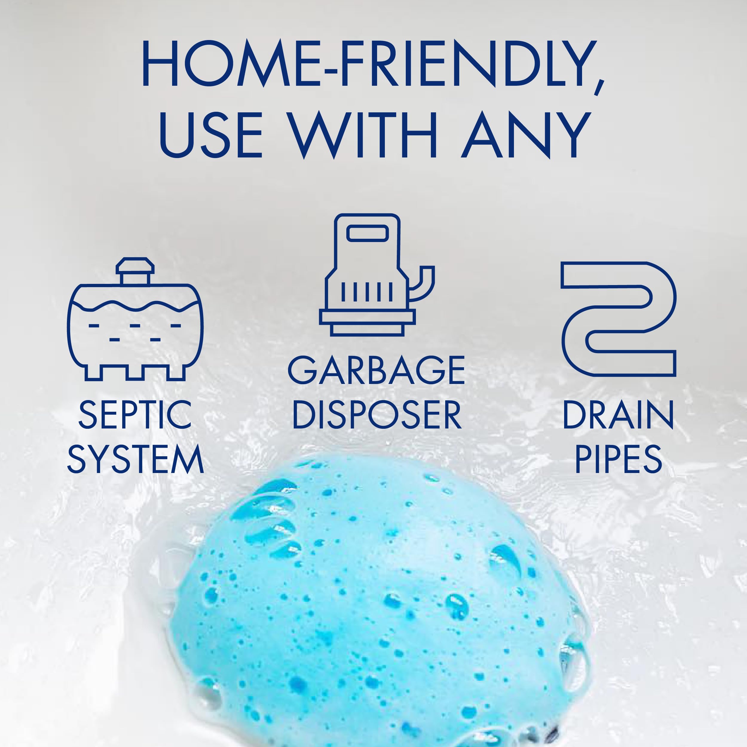 Glisten Garbage Disposal Foaming Cleaner - Lemon Scent, 6 Pack (24 Uses) | Deep Cleans & Deodorizes Kitchen Sink Drain | Safe for Septic Systems & All Garbage Disposals