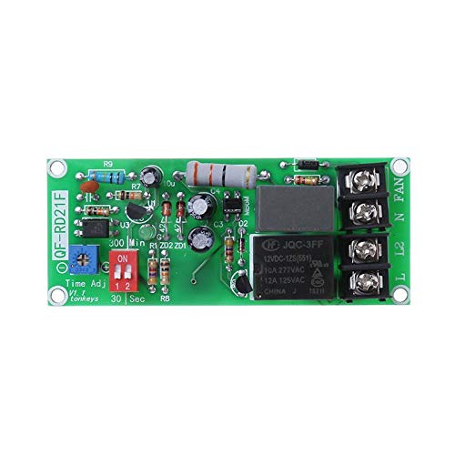 AC 100V-220V Adjustable Timer Control Relay Module with Turn Off Delay Switch - Perfect for Exhaust Fan, HVAC Systems, and Home Automation Projects