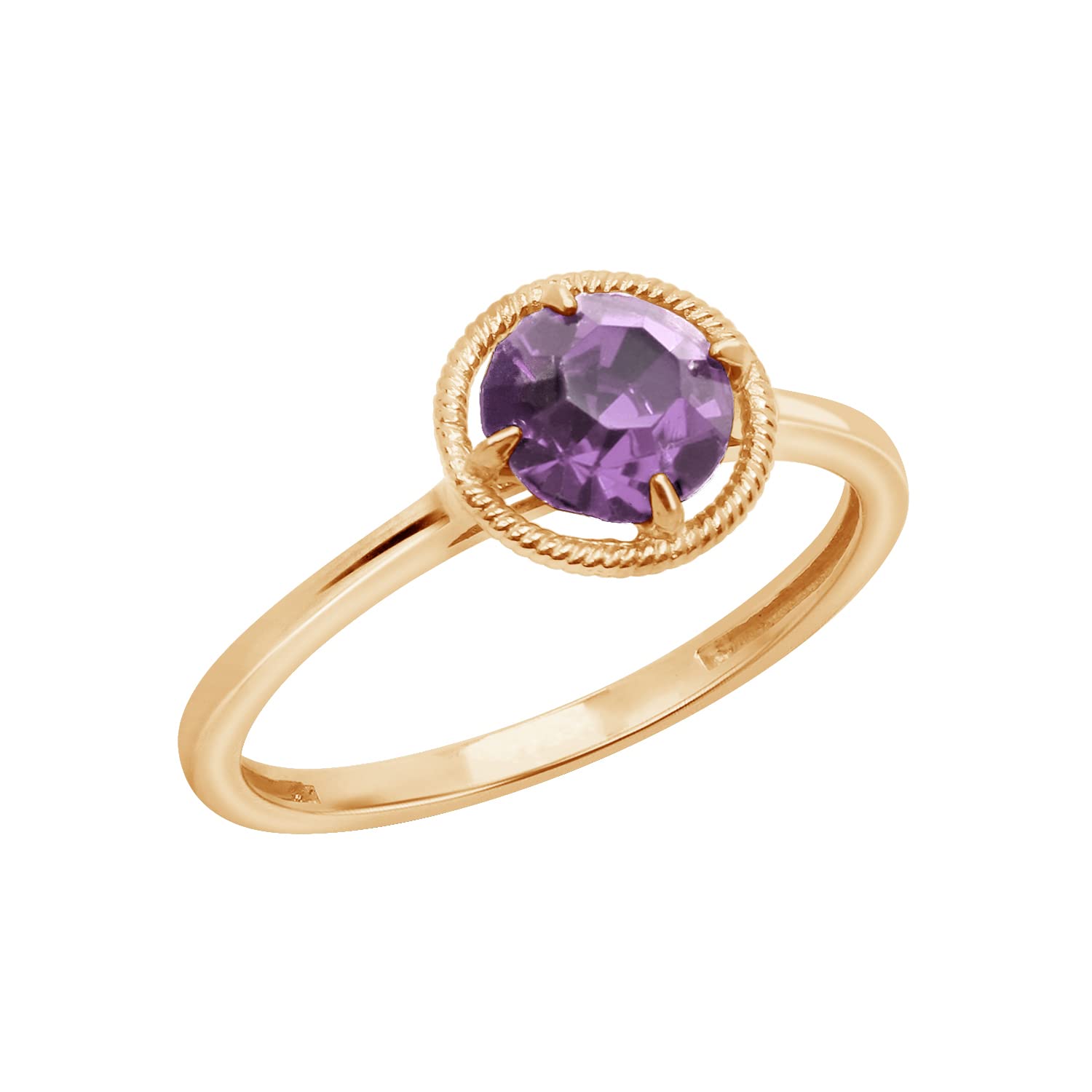 Amazon Essentials 10k Gold March Birthstone Ring with Imported Crystal - Elegant Jewelry Gift for Women, Perfect for Birthdays, Anniversaries & Special Occasions