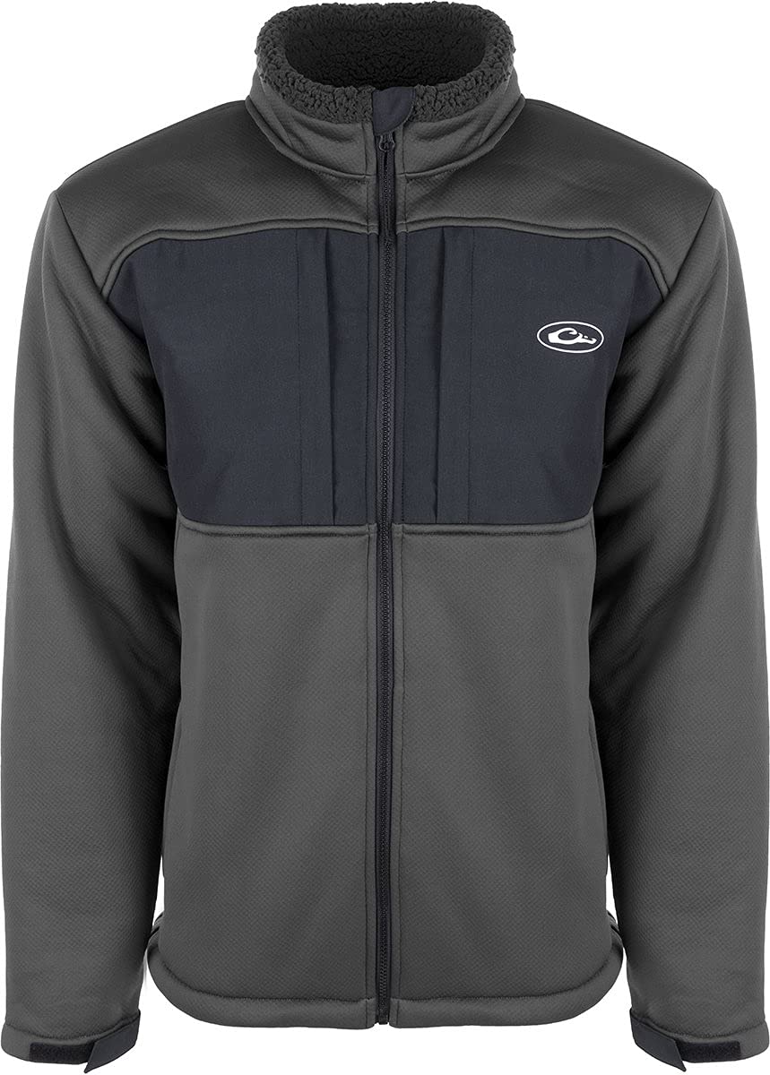 Drake Waterfowl Sherpa Fleece Lined Jacket for Men - Warm Winter Hunting Coat with Windproof Design - Perfect for Outdoor Activities, Camping & Cold Weather Adventures