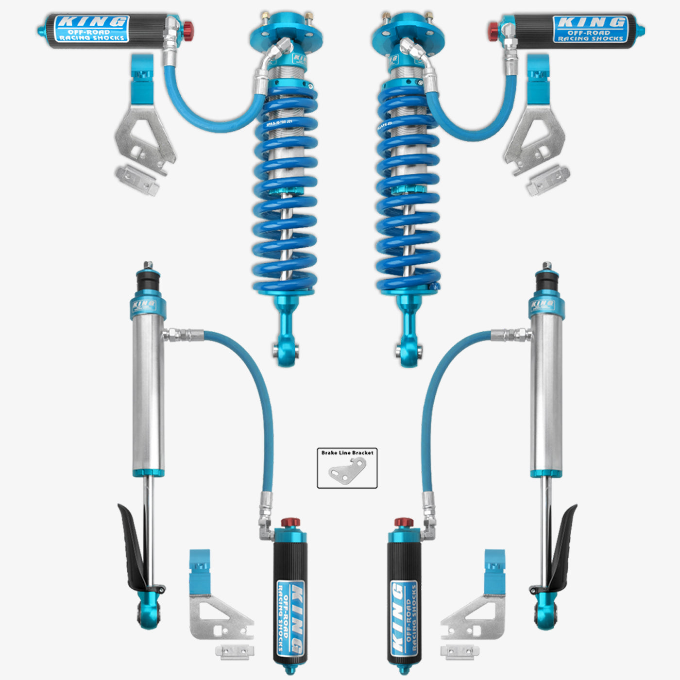 Toyota Tundra King 2.5 RR Coilovers & Rear Shocks with Upper Arms & Trailing Arm Combo Kit for 2022-2025 Models - Off-Road Suspension Upgrade for Enhanced Performance & Durability