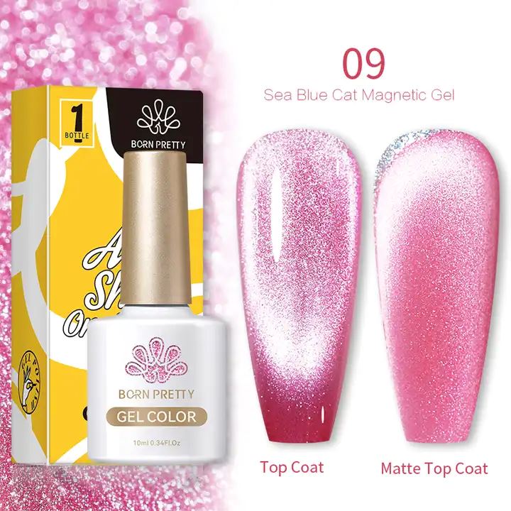 Born Pretty Sea Blue Cat Eye Magnetic Gel Polish - Long-Lasting Nail Polish for Salon-Quality Manicures at Home, Perfect for Parties, Weddings & Special Occasions