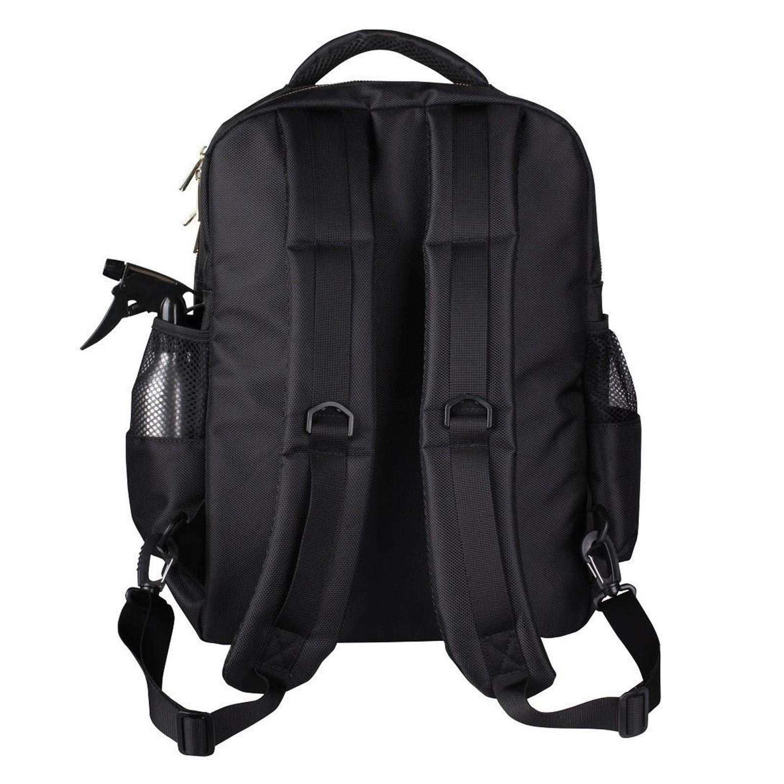 ZHFF Professional Barber Backpack - Multifunctional Hairdressing Tool Organizer with Travel Makeup Storage | Portable Black Backpack for Clippers, Scissors & Styling Tools | Perfect for Salon Professionals & Mobile Hairstylists
