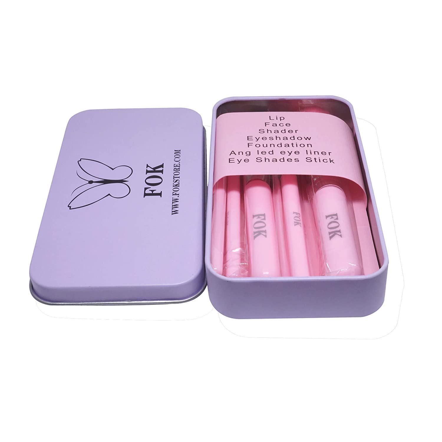 Liv'Oliv 7-Piece Complete Mini Makeup Brush Set - Eye, Lips & Face Brushes with Storage Box | Perfect for Travel & Professional Makeup Artists