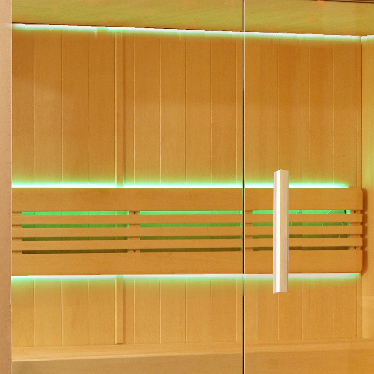 Premium Aleko Canadian Hemlock Indoor Wet & Dry Sauna with LED Lights - 4.5kW ETL Certified Heater - 4 Person Capacity - Perfect for Home Relaxation, Detox & Wellness Therapy