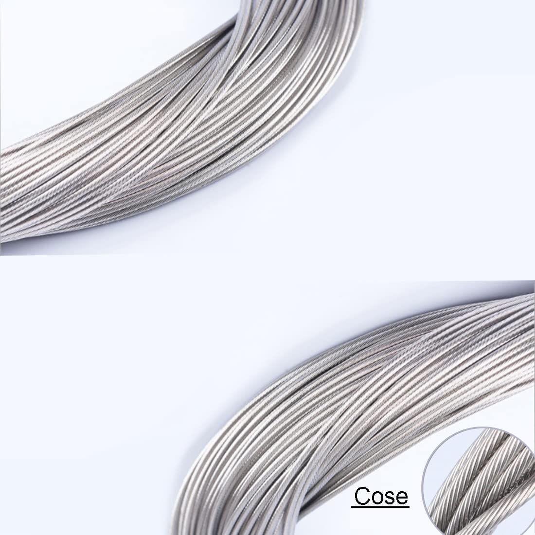 10 Pcs Stainless Steel Bike Derailleur Cables - 2M Length MTB Shifter Cable Set for Smooth Gear Shifting - Perfect for Mountain Bikes, Road Bikes & Cycling Maintenance