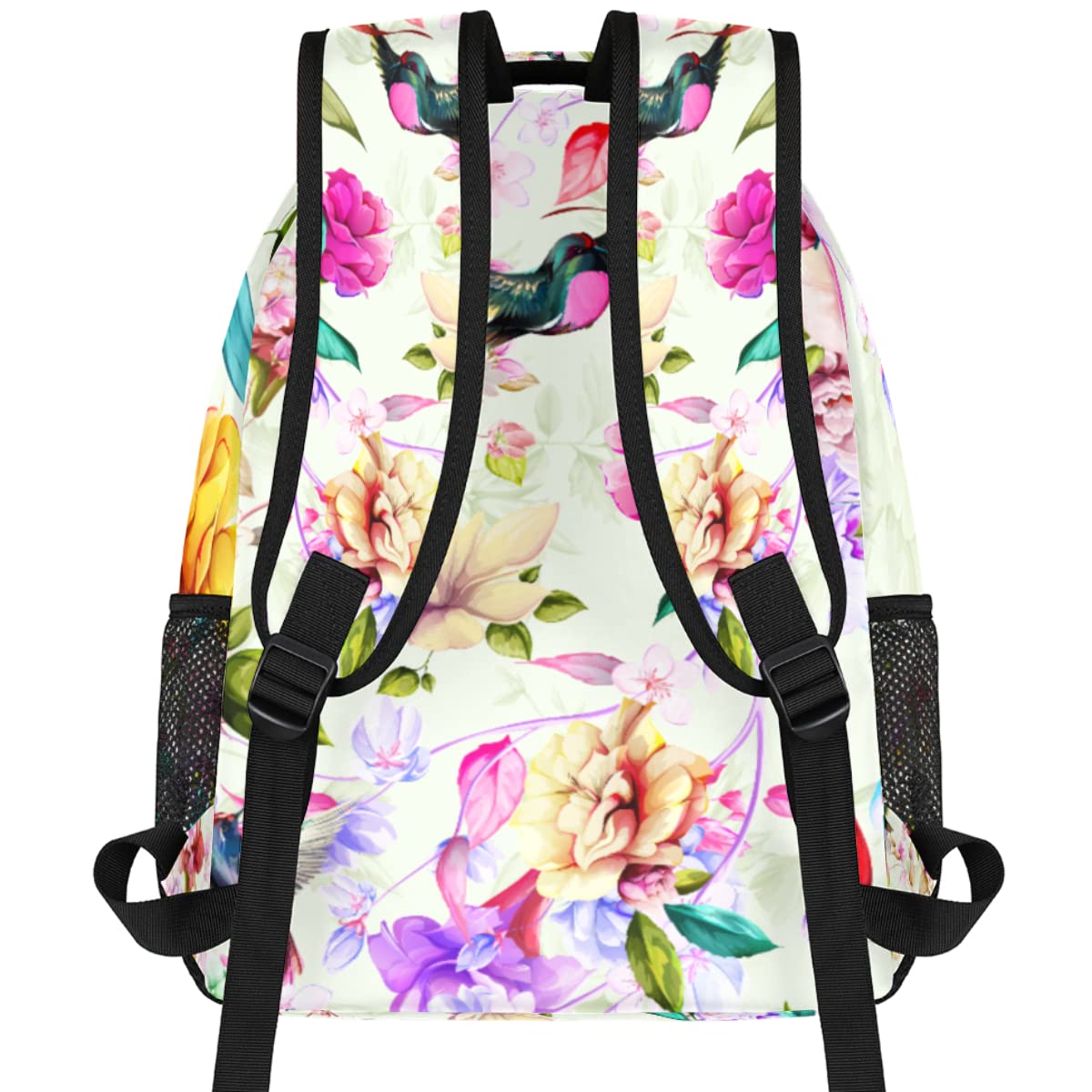 **Floral Hummingbird Waterproof Backpack for Girls & Women - Lightweight Travel Laptop Backpack for School, College, Business & Casual Use - Perfect for Daily Commute, Hiking & Weekend Trips**