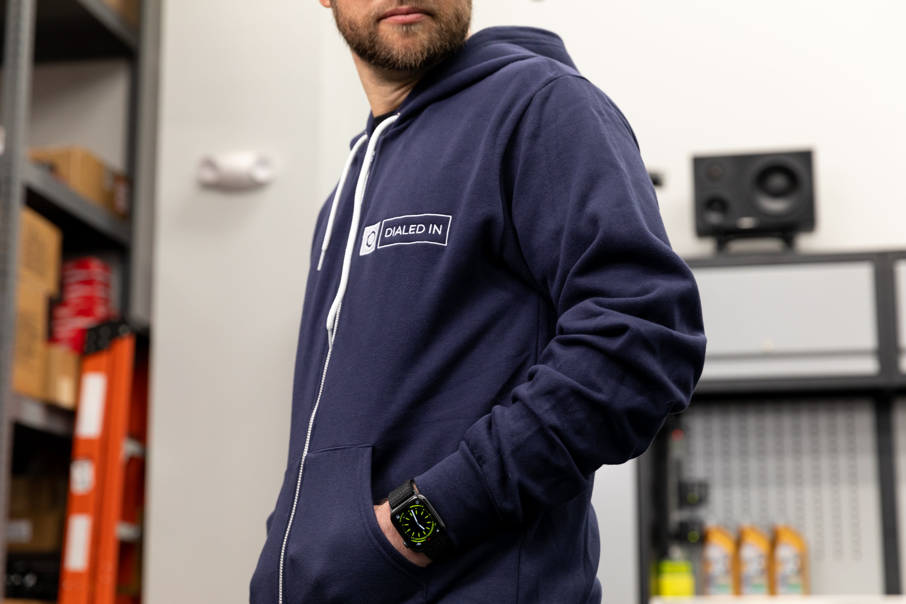 Dialed In Zip Up Hoodie for Men & Women | Comfortable Fleece Pullover with Front Pockets | Perfect for Gym, Running & Casual Wear