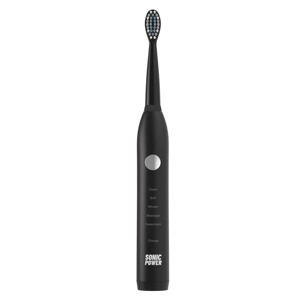 SonicPower Electric Toothbrush Kit - 5 Modes, Rechargeable with Travel Case for Home & Travel