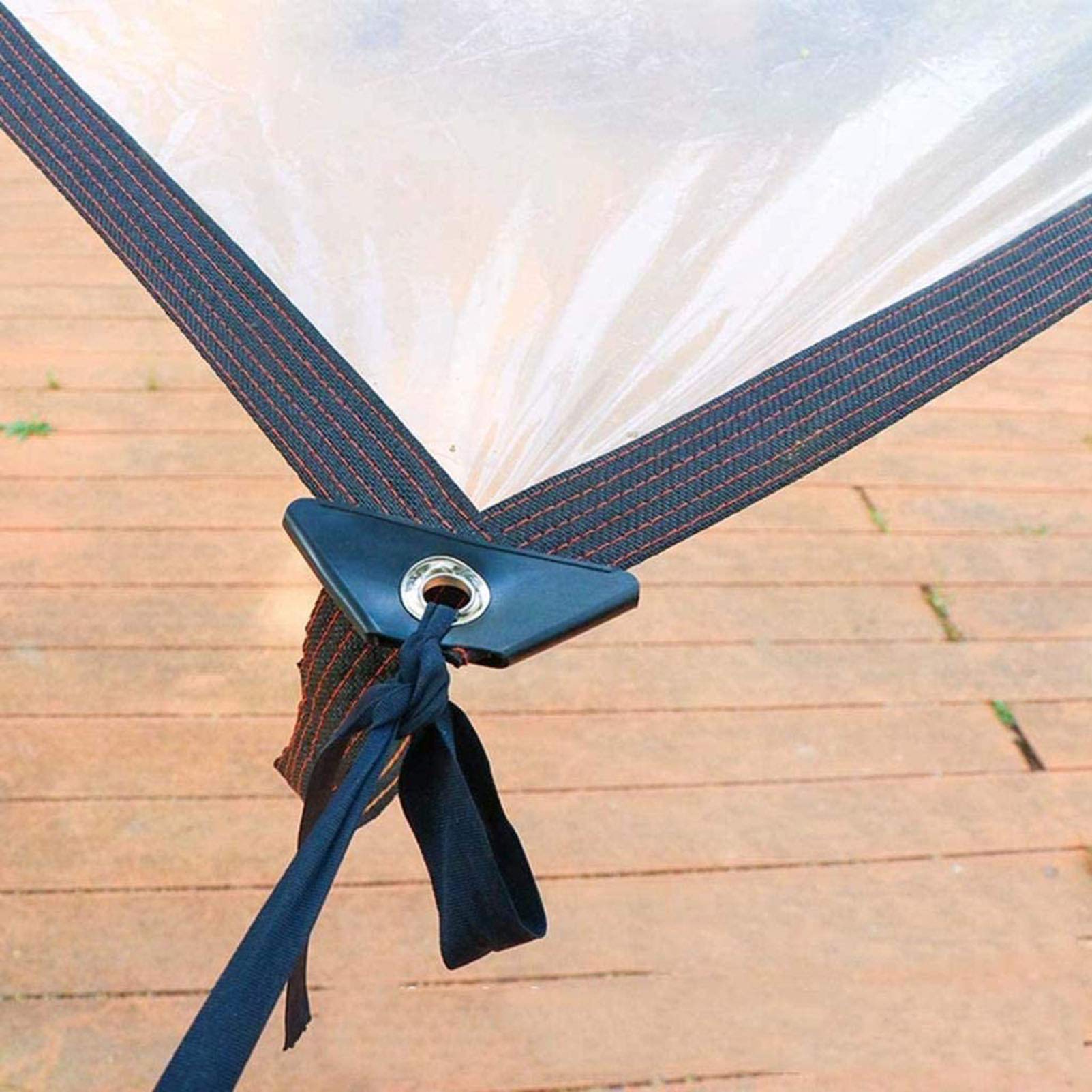 Heavy Duty Clear Waterproof Tarp 10x20ft - Transparent Weatherproof Tarpaulin with Grommets for Outdoor, Garden, Patio Cover, Sunscreen & More | Perfect for Camping, Construction, Boat Cover & Pool Protection