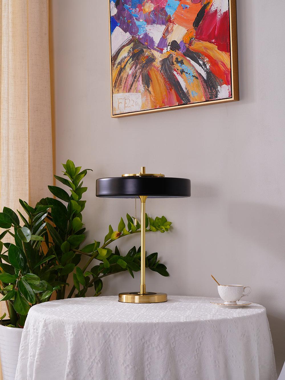 Revolve Table Lamp - Modern LED Nightstand Light with Adjustable Brightness for Bedroom, Living Room & Office