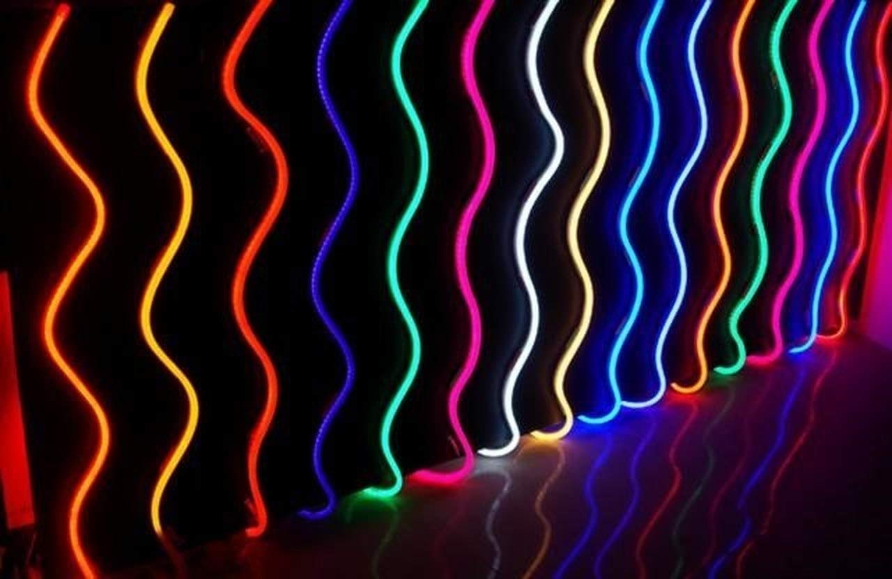 Blue SMD LED Neon Strip Light - 120V Flexible Rope Light - Custom Cut to 4.92ft (1.5m) - Waterproof & Energy Efficient - Perfect for Home Decor, Bars, Restaurants, and Outdoor Lighting