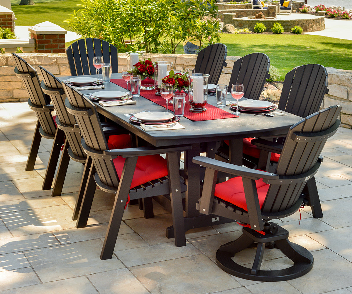 Berlin Gardens 44 x 96 Inch Classic Rectangular Outdoor Dining Table Set - Perfect for Patio, Backyard, and Garden Gatherings