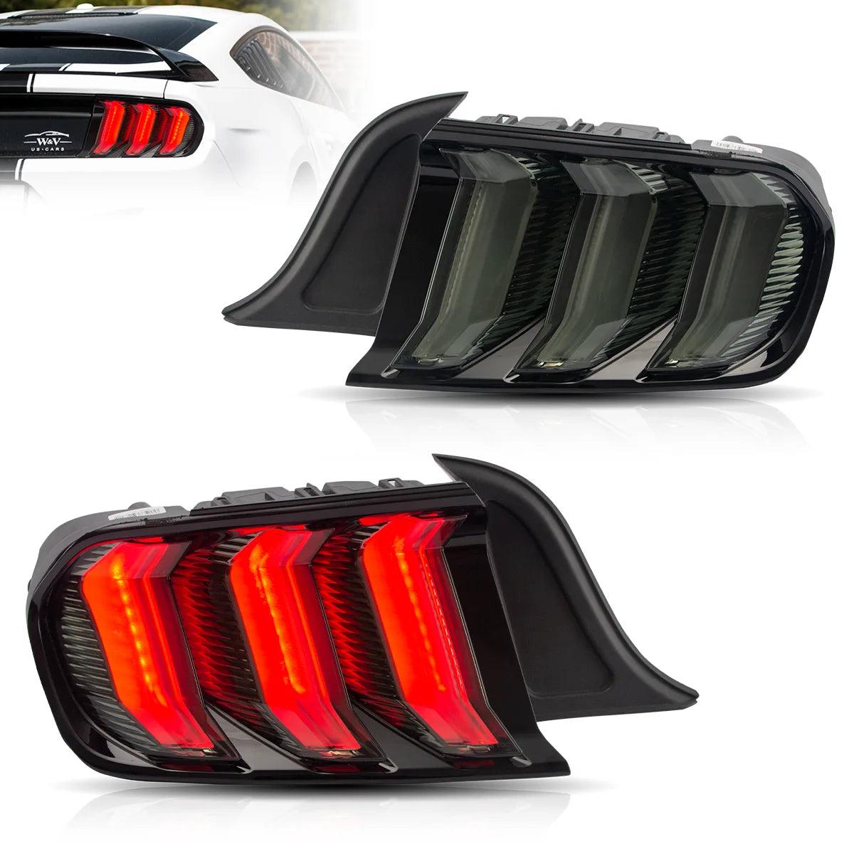 2015-2023 Ford Mustang 6th Gen (S550) LED Tail Lights Assembly with 5 Modes Sequential Turn Signal - Upgrade for Enhanced Visibility & Style | Perfect for Night Driving & Car Shows