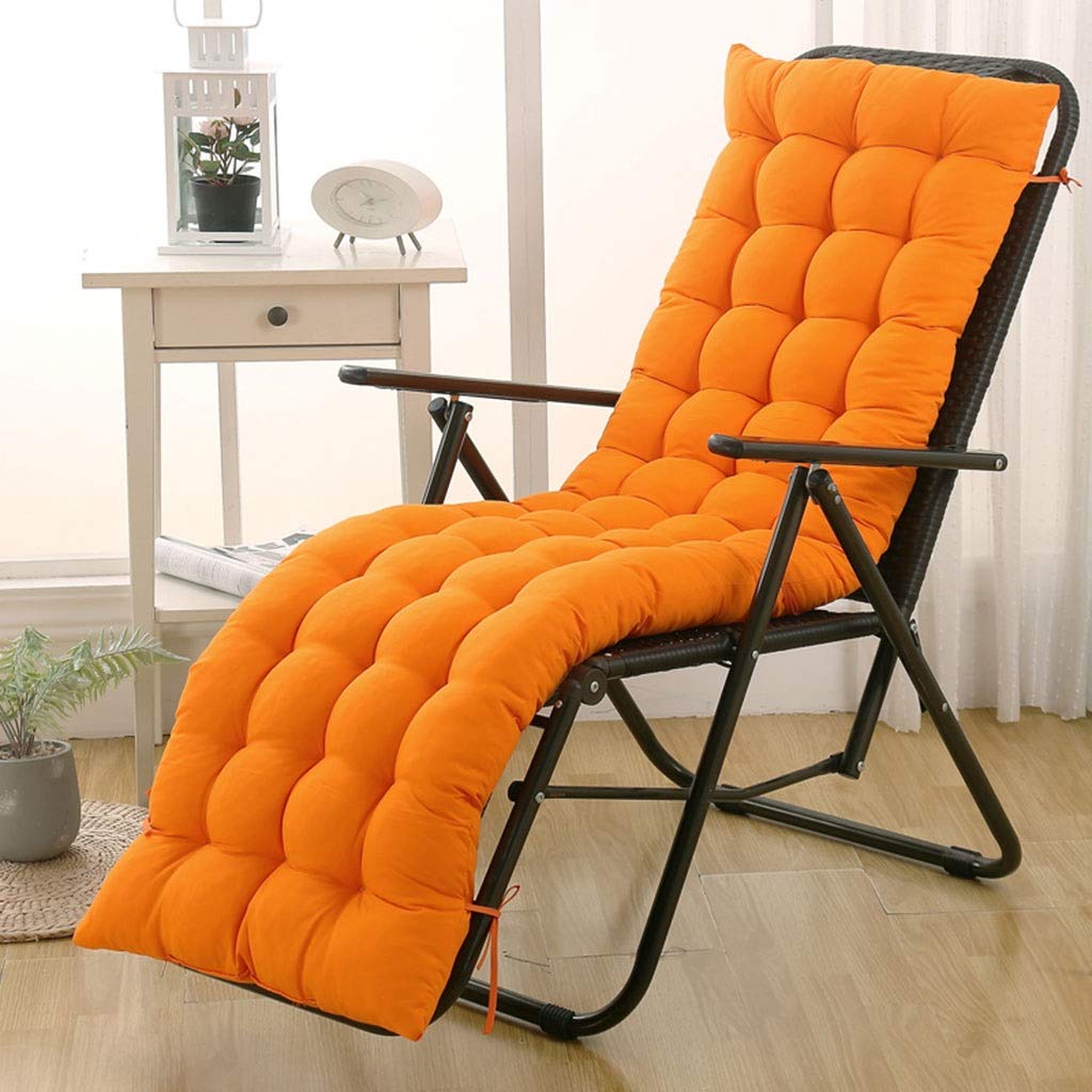 Premium Outdoor Sun Lounger Cushion - Thick Recliner Chair Seat Pad with Elastic Straps - Waterproof Patio Garden Deckchair Replacement Cushion for Poolside, Beach, Travel & Holiday Use (Chair Not Included)