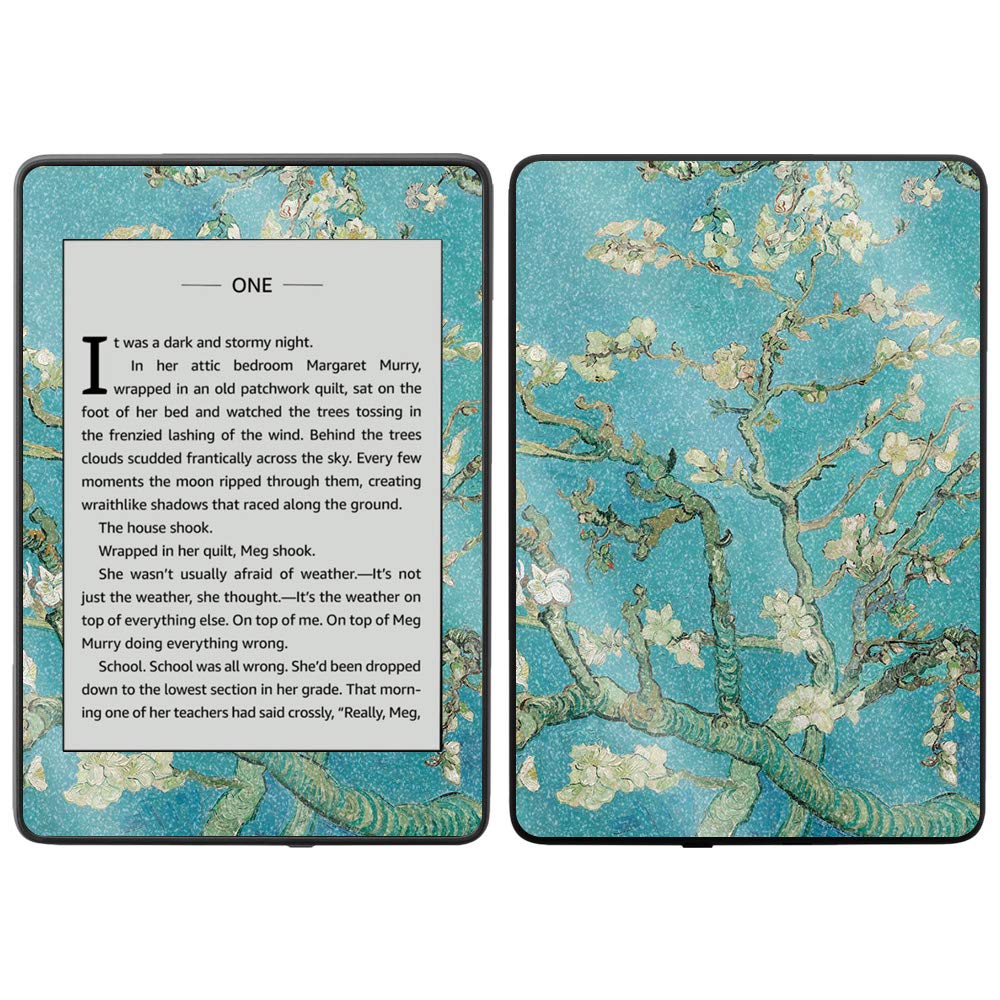 **MightySkins Glossy Glitter Skin Cover for Kindle Paperwhite 2018 (10th Gen) - Almond Blossom Design | Waterproof, Scratch-Resistant Protective Case | Easy to Apply & Remove | Made in USA | Perfect for Travel, Reading, and Daily Use**
