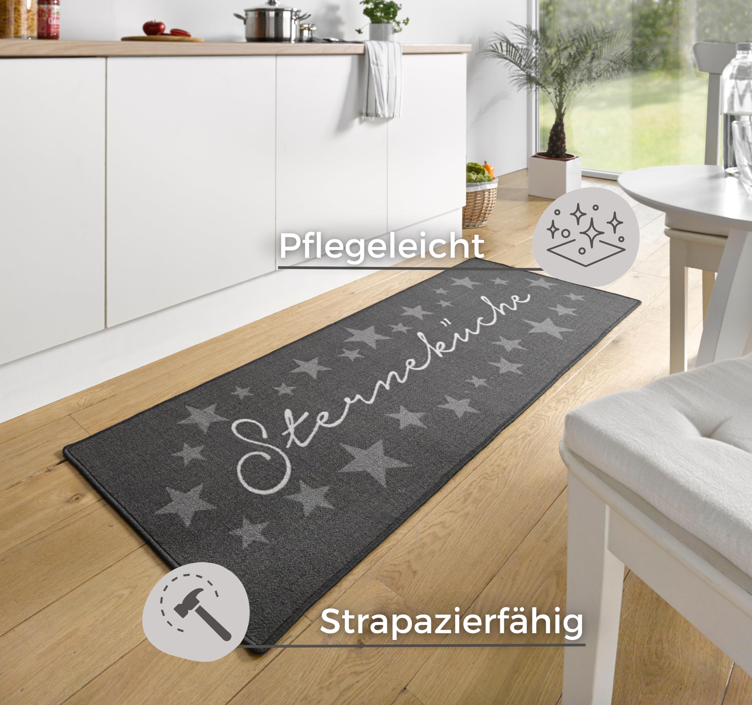 Non-Slip Kitchen Rug - Soft & Absorbent Green Mat for Floors - Perfect for Cooking, Dining & High Traffic Areas