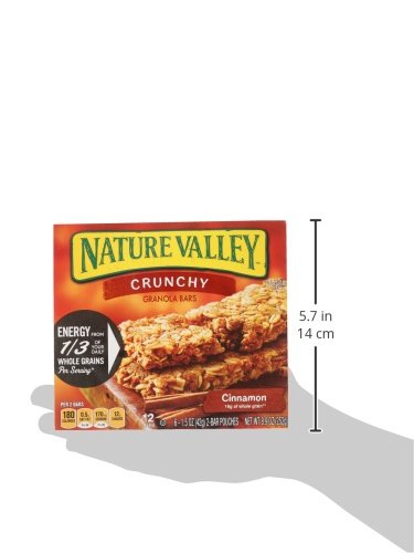 Nature Valley Crunchy Cinnamon Granola Bars - 12 Pack for Hiking & Snacks