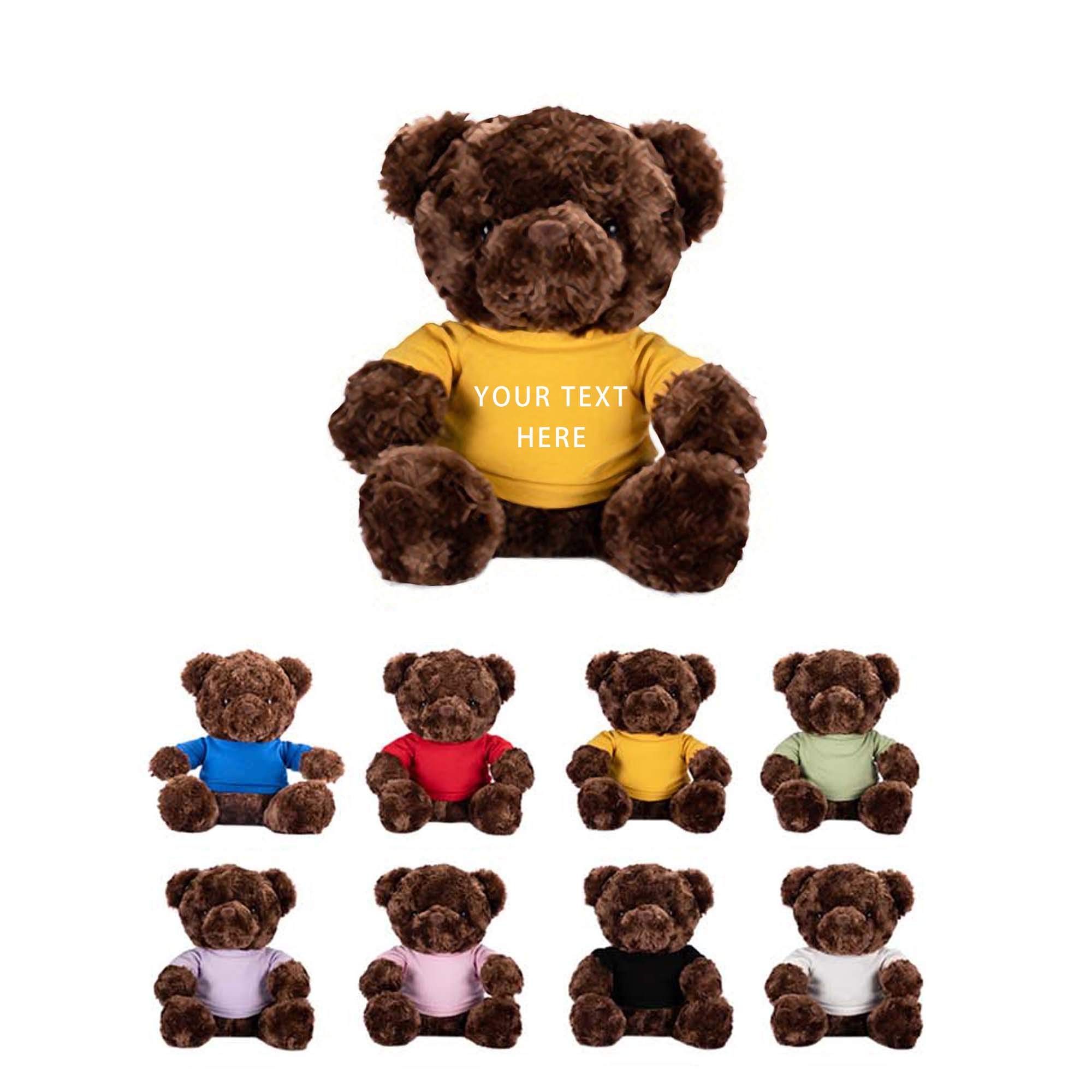 Custom Name Stuffed Animal Plush Toy - Personalized Bear Doll with Text on Shirt | Cute Gift for Birthday, Christmas, Valentine's Day | Perfect for Girlfriend, Boyfriend & Kids | Great for Anniversaries, Baby Showers & Special Occasions