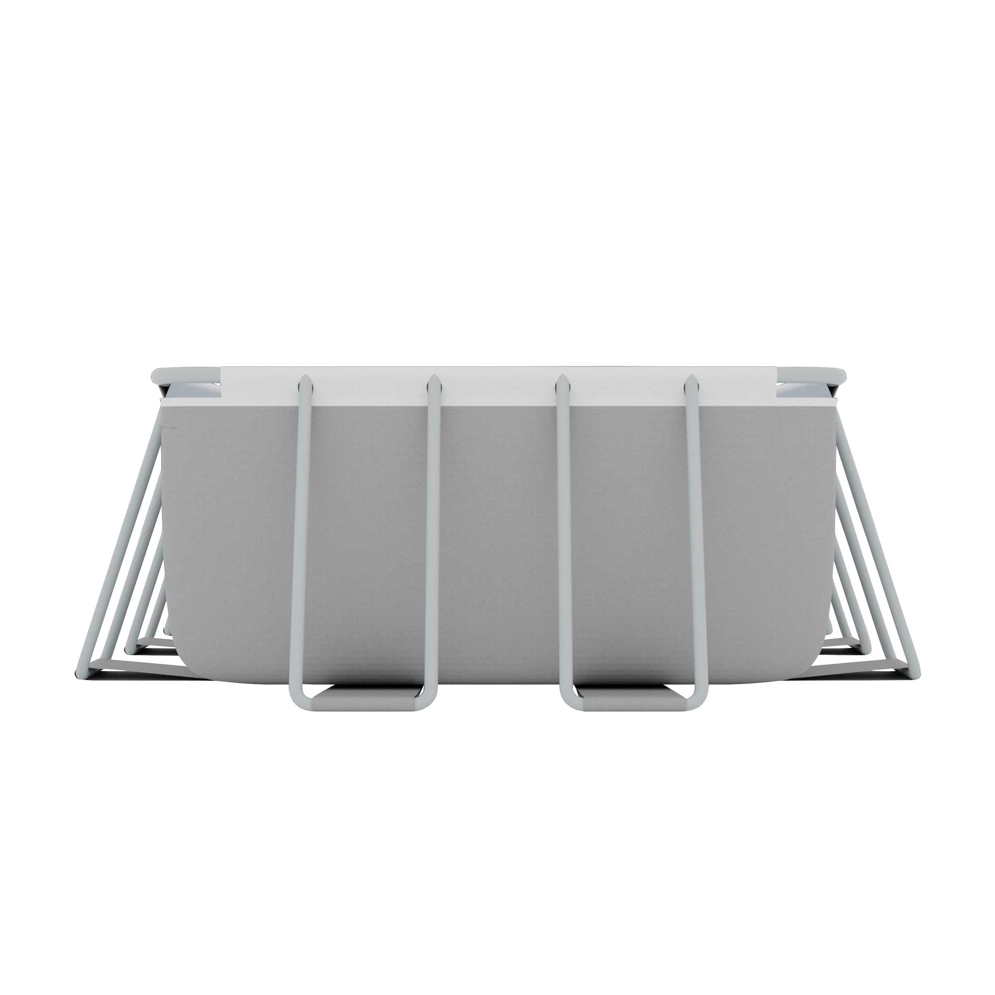 Dellonda 21ft Deluxe Rectangular Steel Frame Swimming Pool with Step Ladder & Filter Pump DL150 - Perfect for Backyard Family Fun, Summer Parties & Outdoor Relaxation