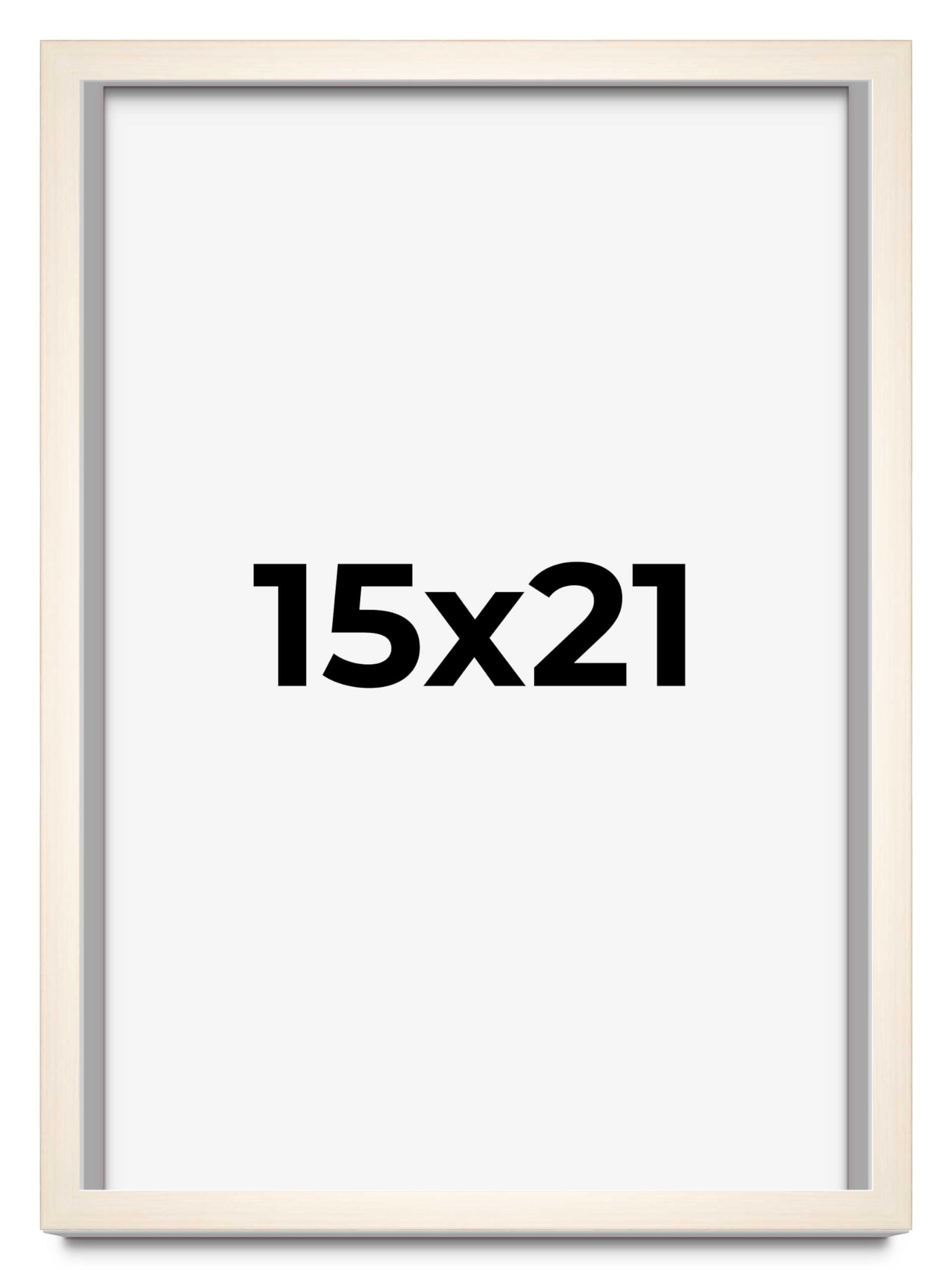15x21 White Washed Natural Wood Picture Frame with UV Acrylic Plexiglass - 0.75 Inch Moulding Width - Includes Foam Board Backing & Hanging Hardware - Perfect for Posters, Art Prints, and Home Decor