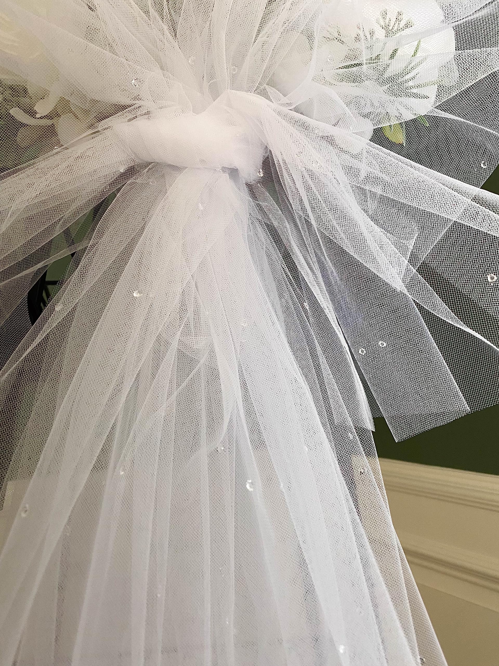 Elegant Bridal Shower Wreath & Wedding Door Hanger - Handmade Grapevine Wreath for Bridal Parties, Wedding Decorations & Home Entrance Decor - Perfect for Bridal Showers, Wedding Receptions & Front Door Greetings