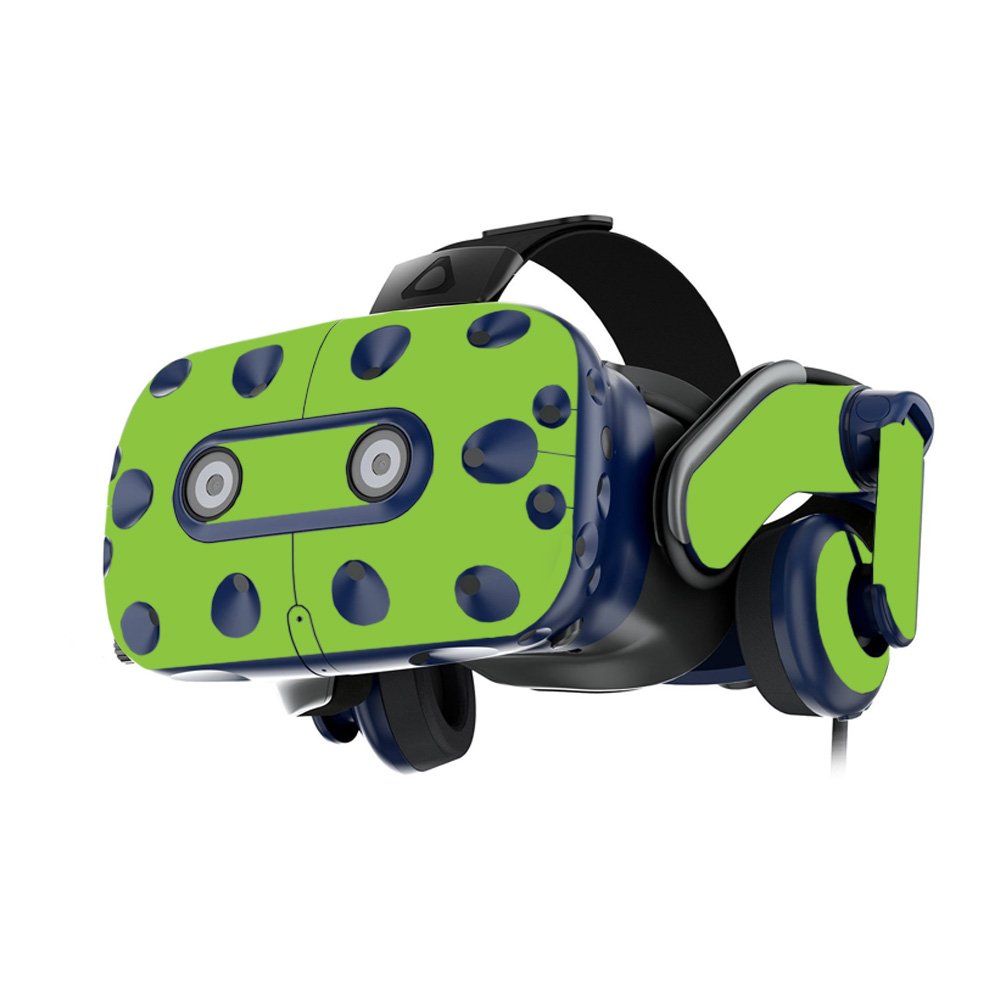 MightySkins Vinyl Decal Wrap Cover for HTC VIVE Pro VR Headset - Solid Lime Green | Protective & Durable Skin | Easy to Apply & Remove | Made in USA | Perfect for Gaming, VR Enthusiasts & Customization Lovers